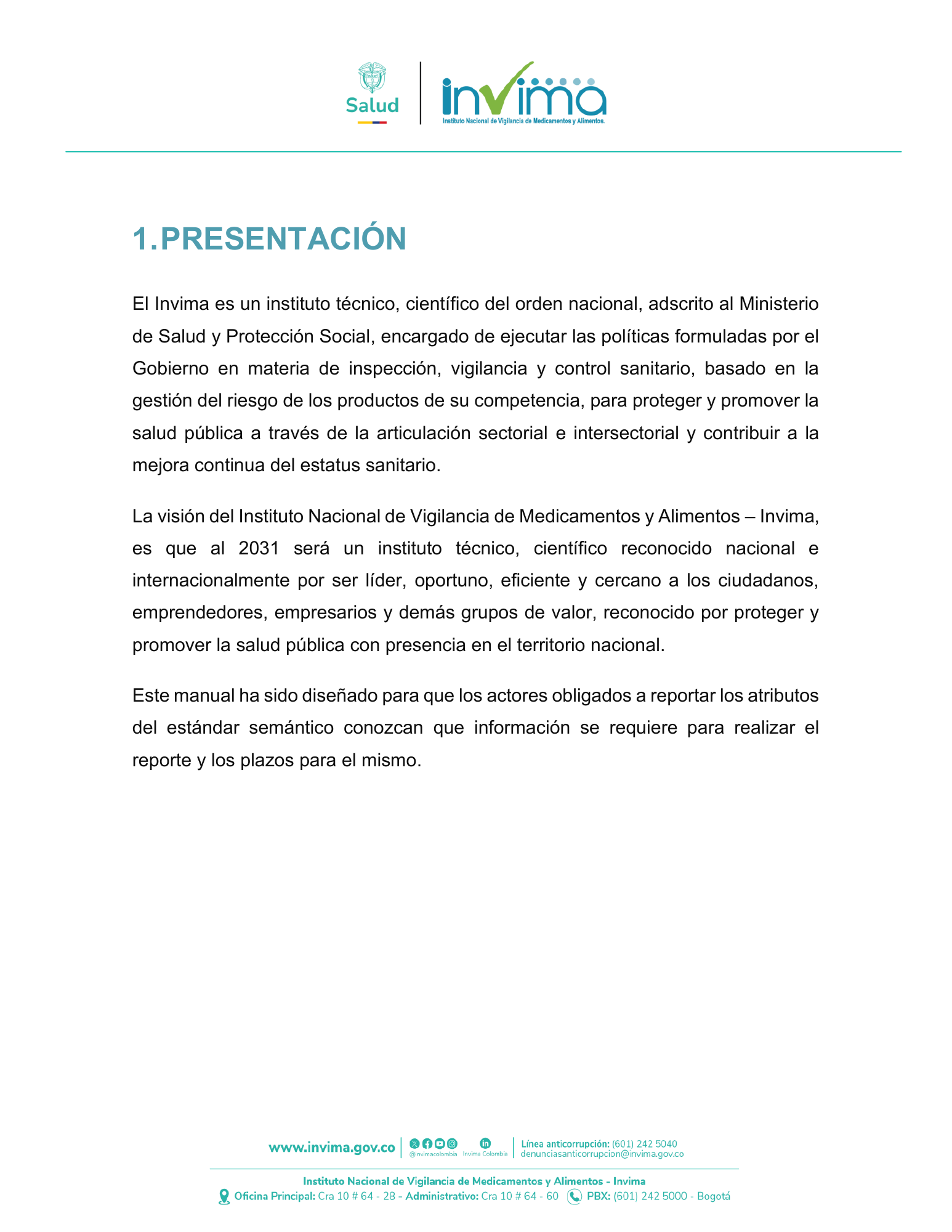 INVIMA UDI user manual Version2, July2026 — original PDF page 4; original table columns, symbols and diagrams retained.