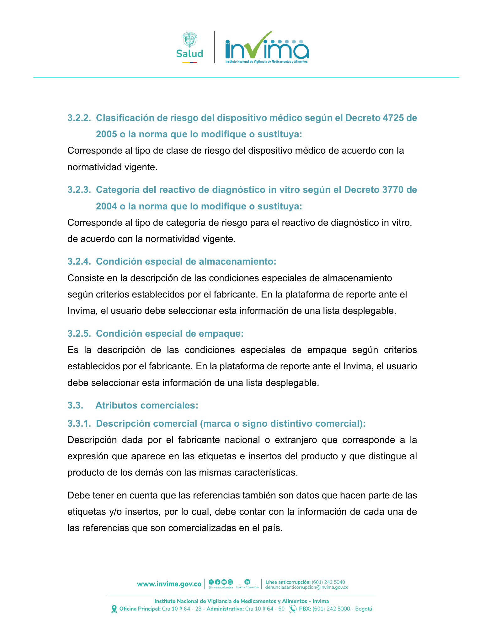 INVIMA UDI user manual Version2, July2026 — original PDF page 12; original table columns, symbols and diagrams retained.