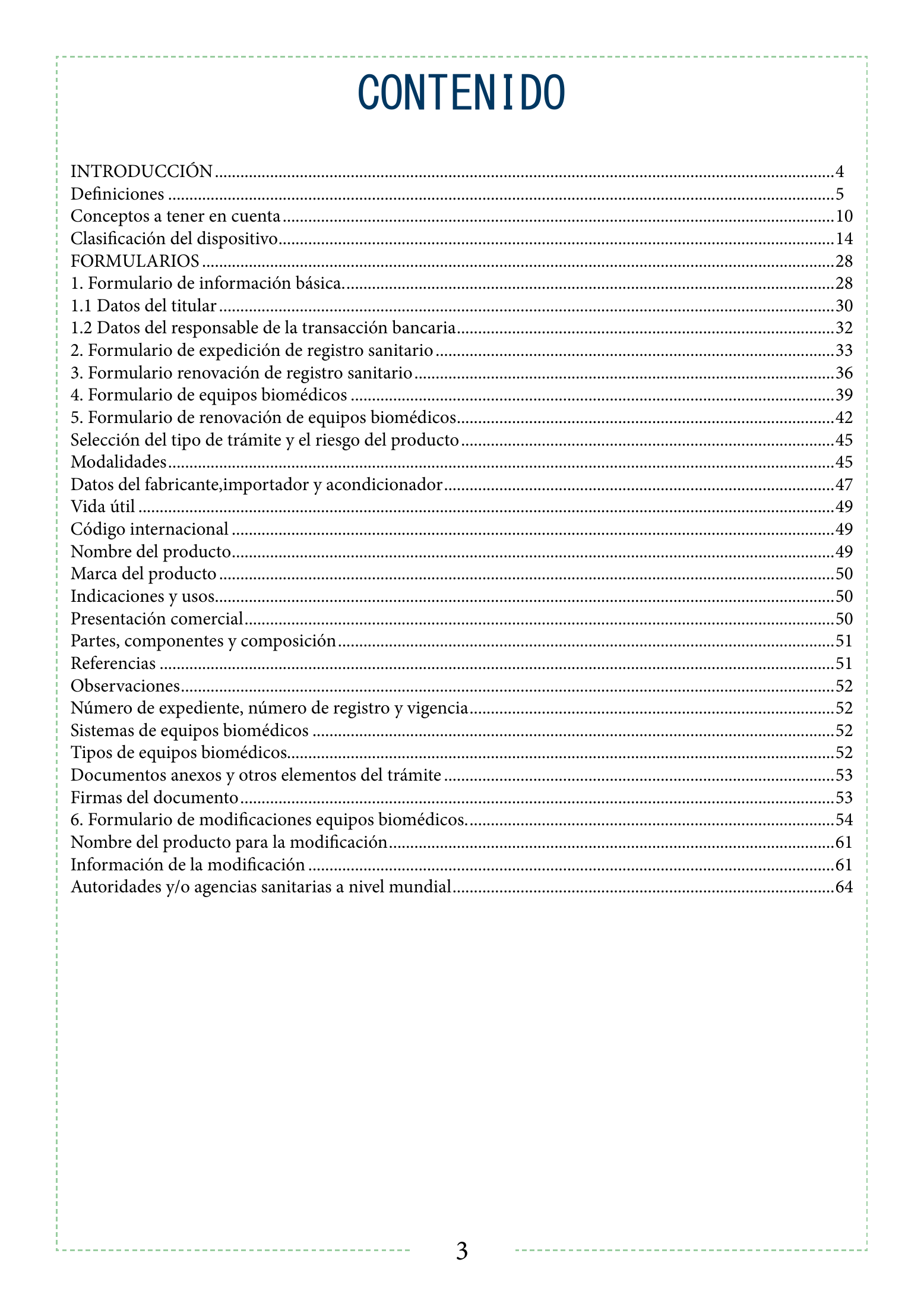 INVIMA 2022 device form-completion booklet — original complete physical PDF page 3; original image governs.