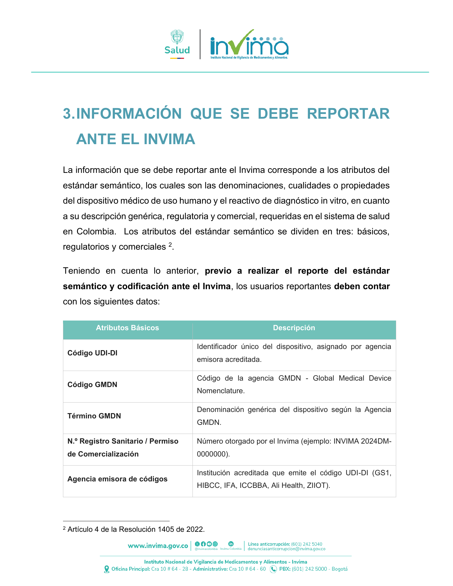 INVIMA UDI user manual Version2, July2026 — original PDF page 7; original table columns, symbols and diagrams retained.
