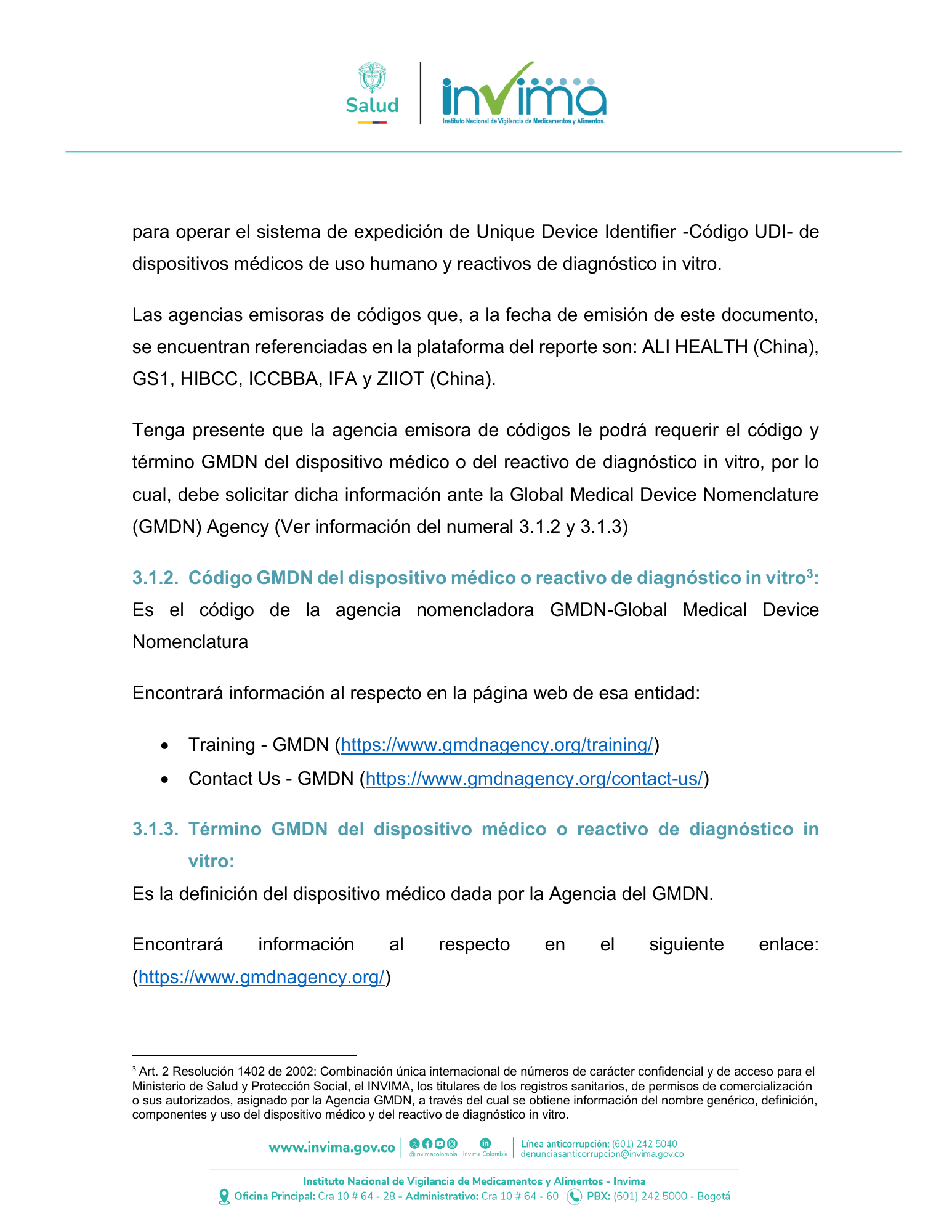 INVIMA UDI user manual Version2, July2026 — original PDF page 9; original table columns, symbols and diagrams retained.