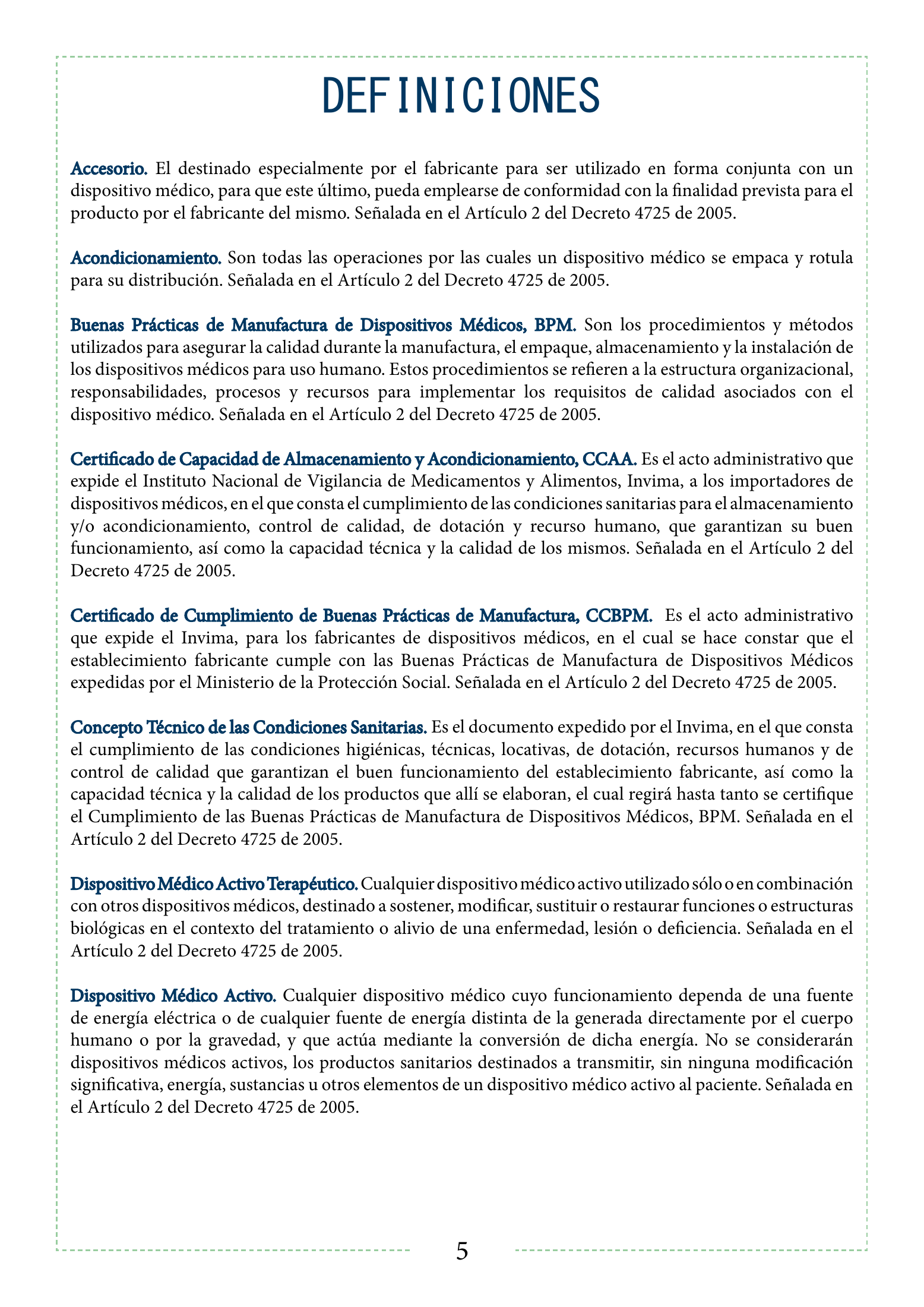 INVIMA 2022 device form-completion booklet — original complete physical PDF page 5; original image governs.