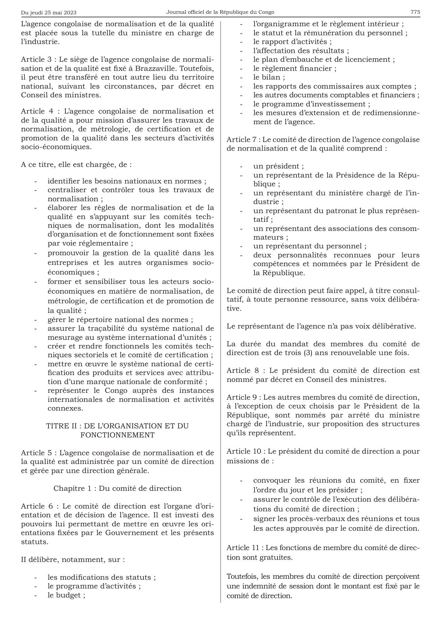 Décret n° 2023-159 du 10 mai 2023 — official PDF page 59; original table columns, symbols and diagram connections