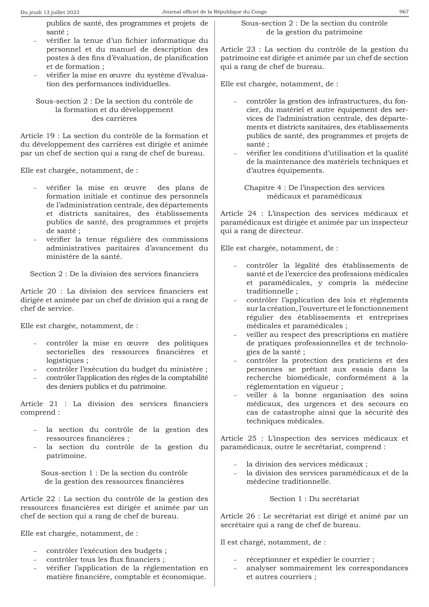Arrêté n° 8576 du 29 juin 2023 — official PDF page 23; original table columns, symbols and diagram connections