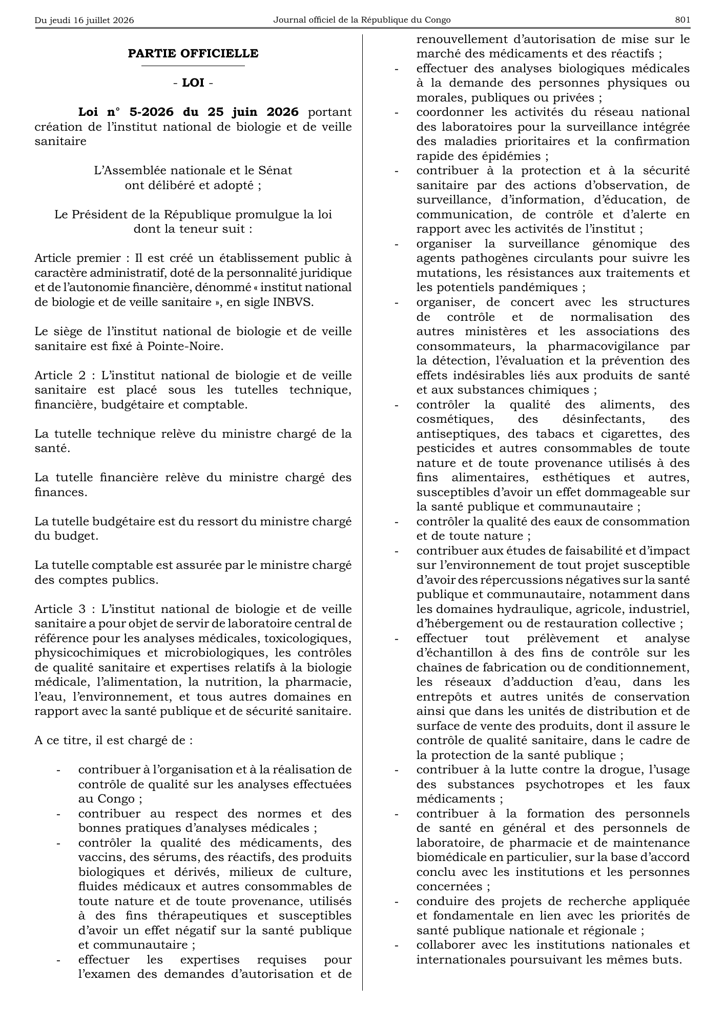 Loi n° 5-2026 du 25 juin 2026 — official PDF page 3; original table columns, symbols and diagram connections