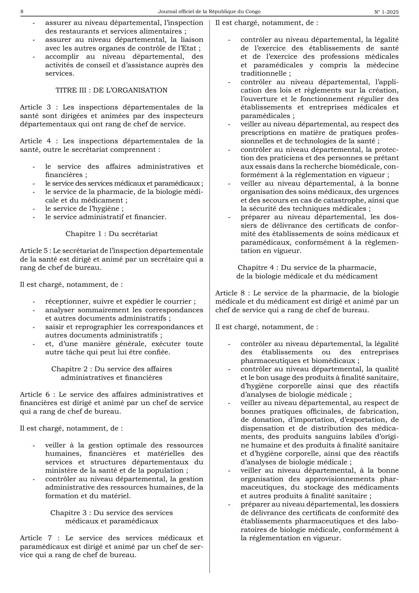 Arrêté n° 29152 du 20 décembre 2024 — official PDF page 8; original table columns, symbols and diagram connections
