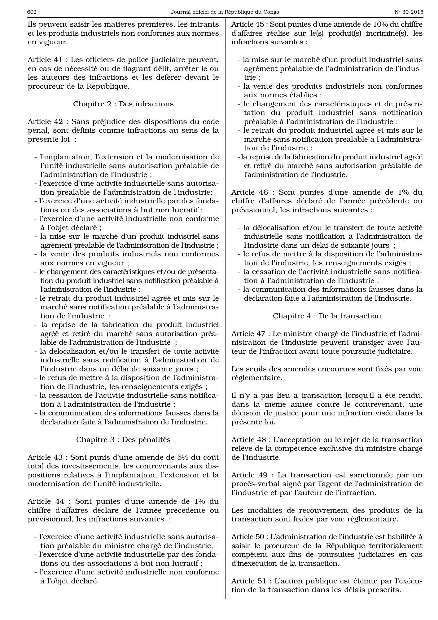 Loi n° 9-2015 du 18 juillet 2015 — official PDF page 6; original table columns, symbols and diagram connections