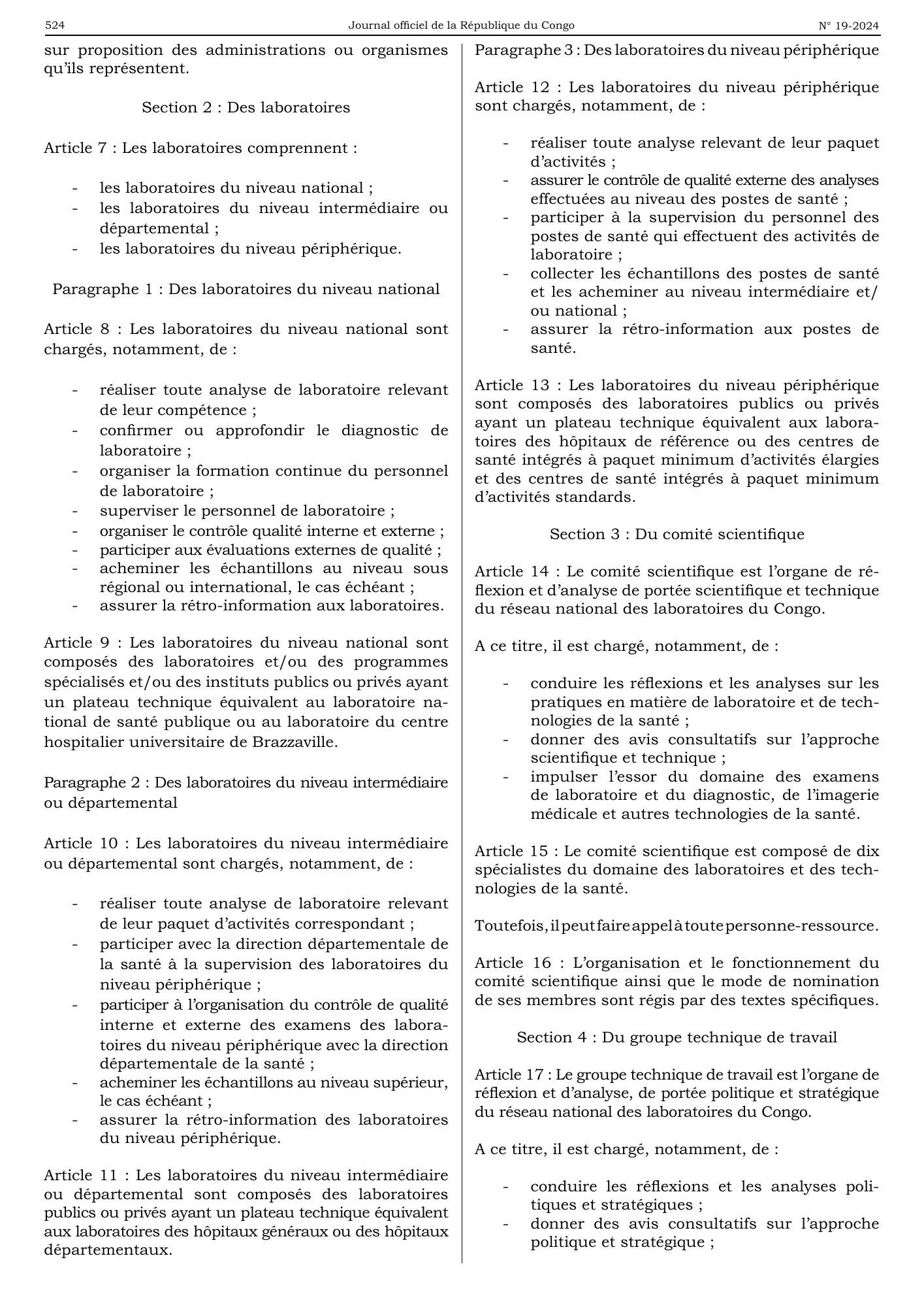 Décret n° 2024-186 du 18 avril 2024 — official PDF page 20; original table columns, symbols and diagram connections