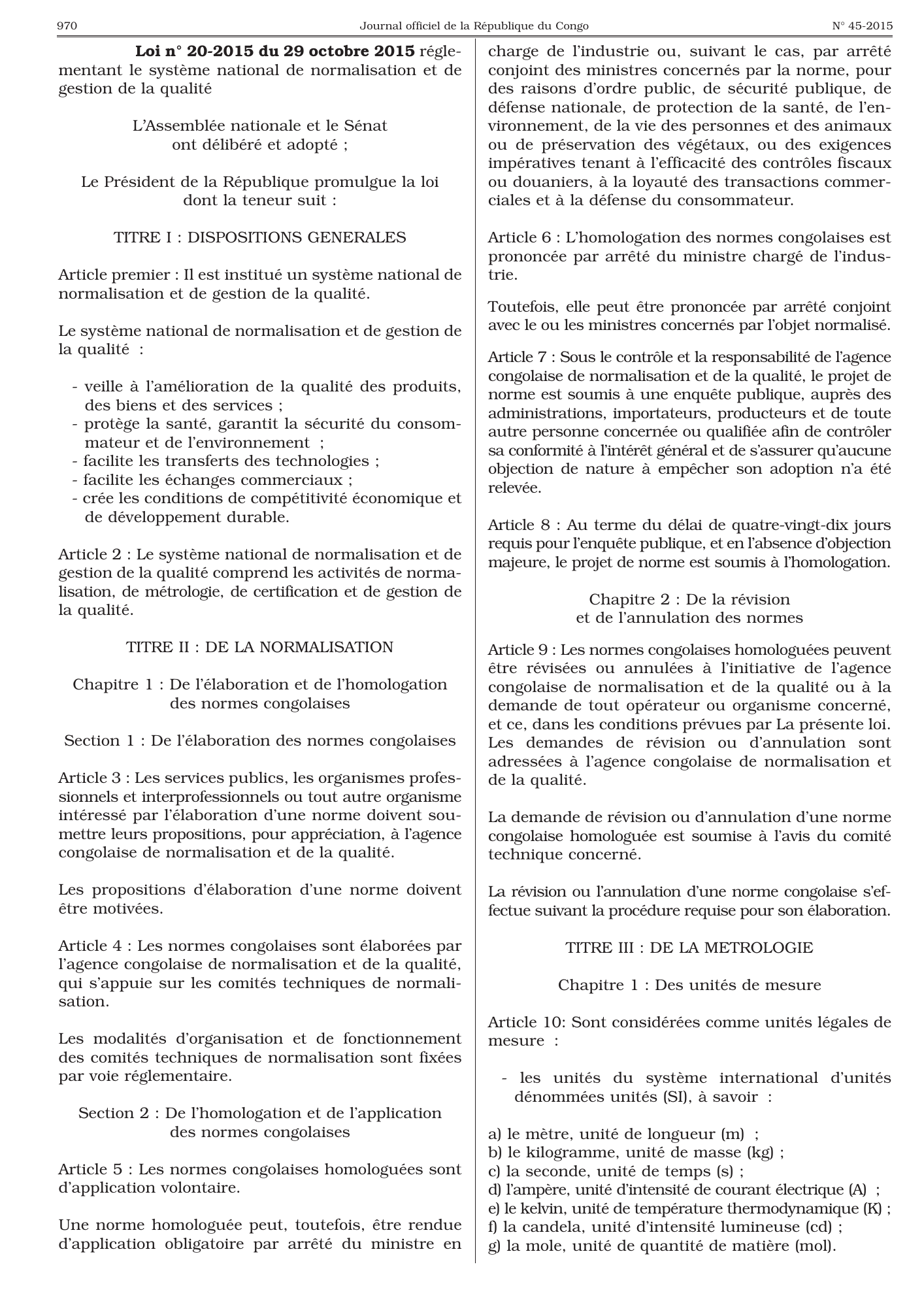 Loi n° 20-2015 du 29 octobre 2015 — official PDF page 34; original table columns, symbols and diagram connections