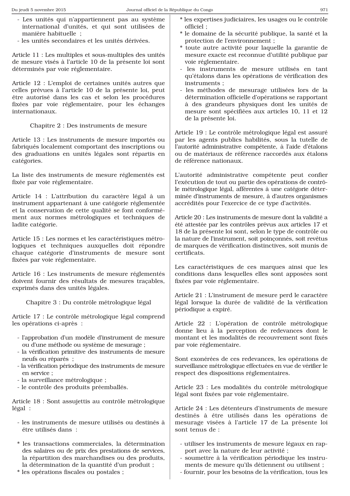 Loi n° 20-2015 du 29 octobre 2015 — official PDF page 35; original table columns, symbols and diagram connections
