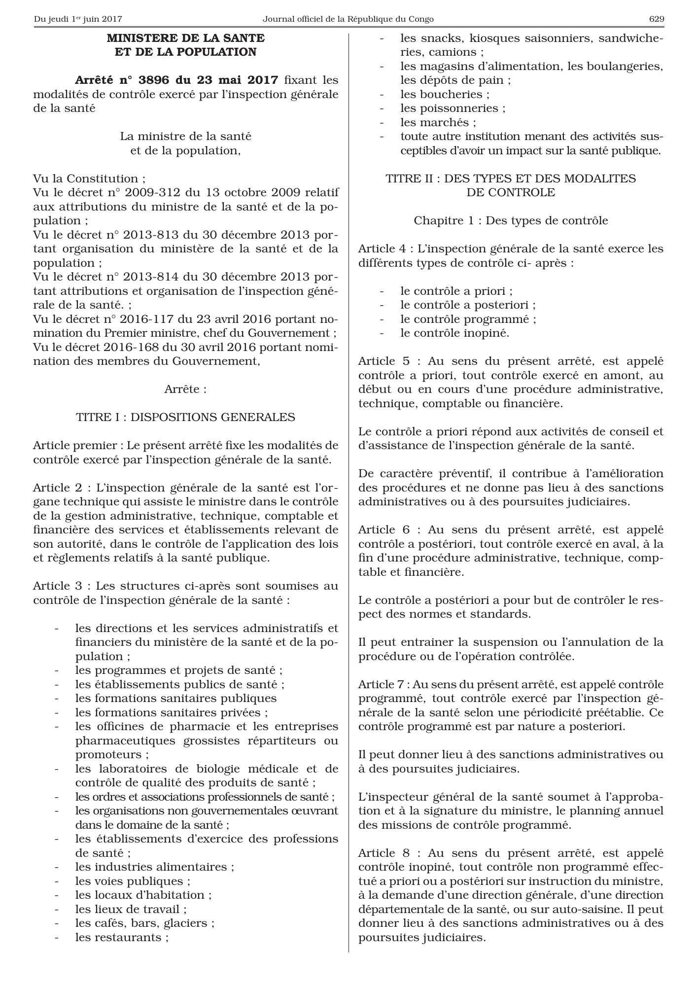Arrêté n° 3896 du 23 mai 2017 — official PDF page 25; original table columns, symbols and diagram connections
