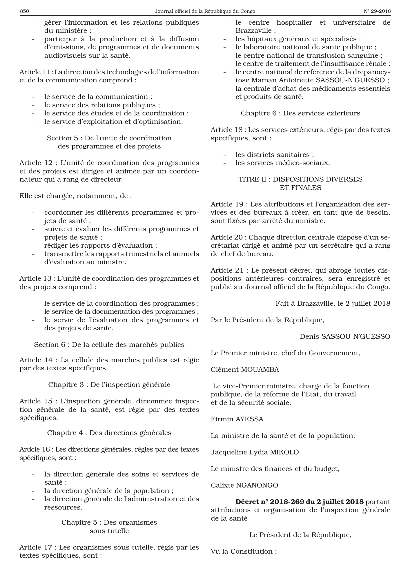 Décret n° 2018-268 du 2 juillet 2018 — official PDF page 6; original table columns, symbols and diagram connections