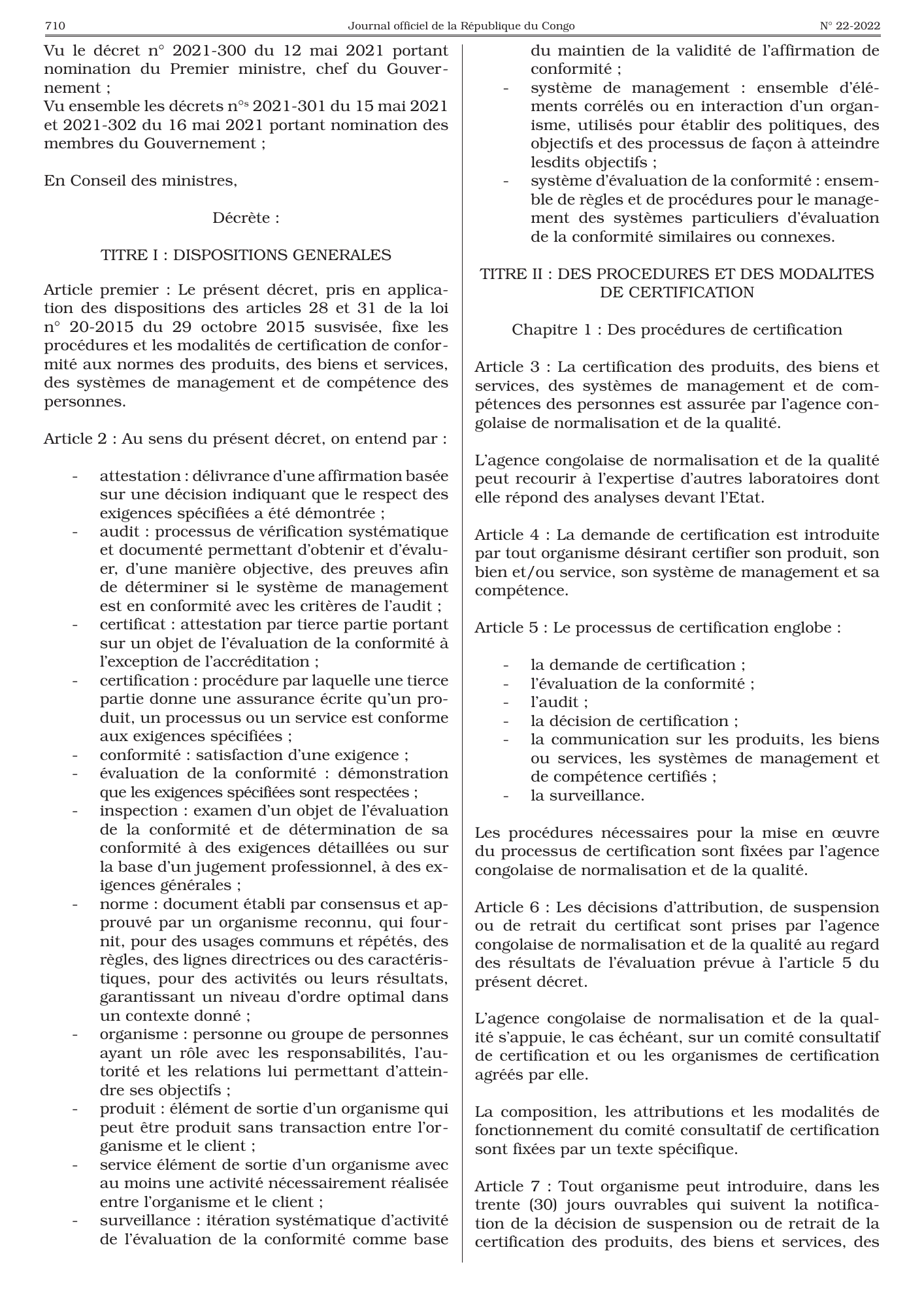 Décret n° 2022-260 du 18 mai 2022 — official PDF page 14; original table columns, symbols and diagram connections