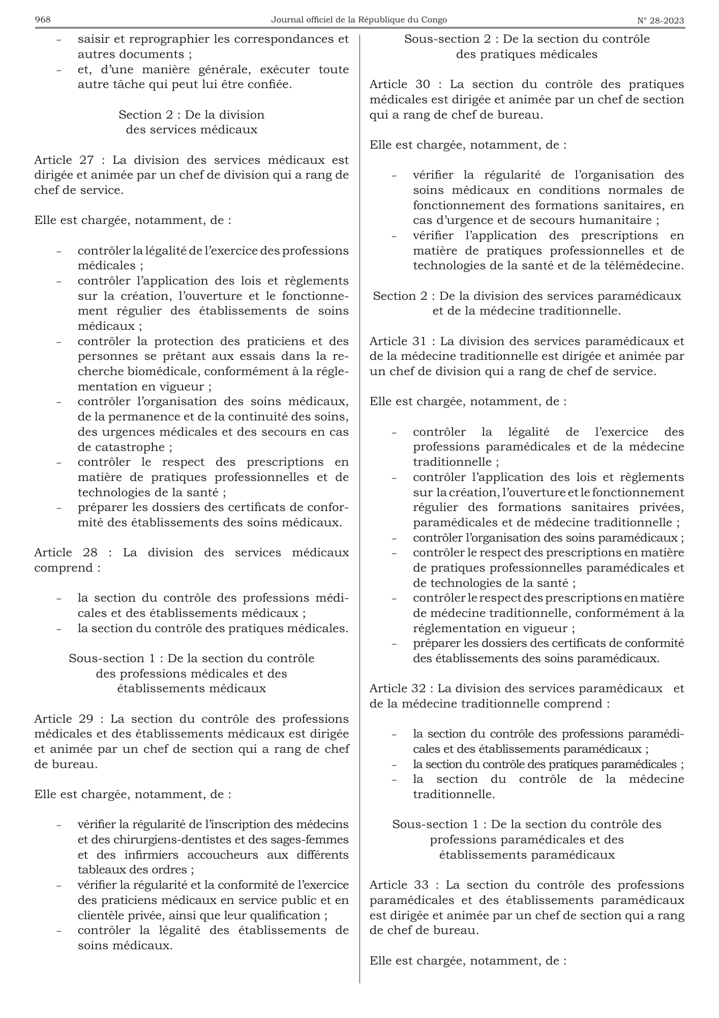 Arrêté n° 8576 du 29 juin 2023 — official PDF page 24; original table columns, symbols and diagram connections