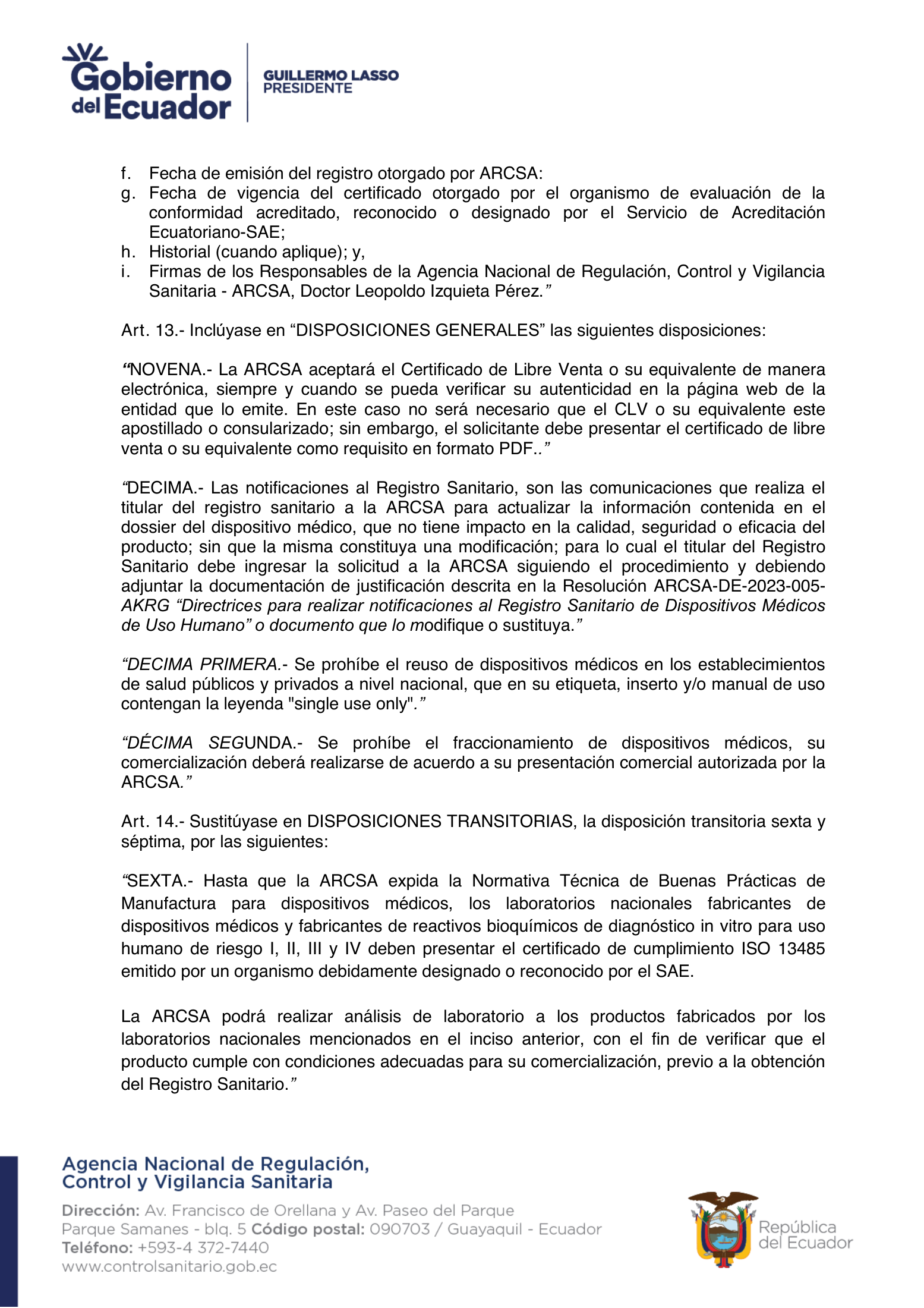 ARCSA-DE-2023-033-AKRG — complete original official PDF page 14; source image governs.
