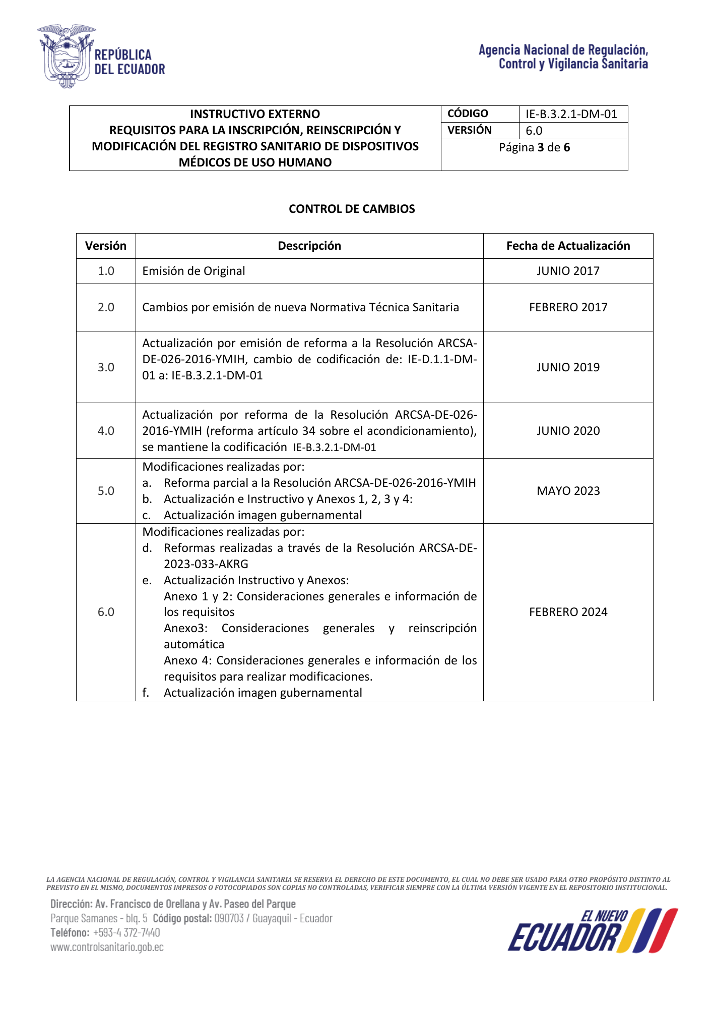 IE-B.3.2.1-DM-01 Version6.0 — original PDF physical page 2