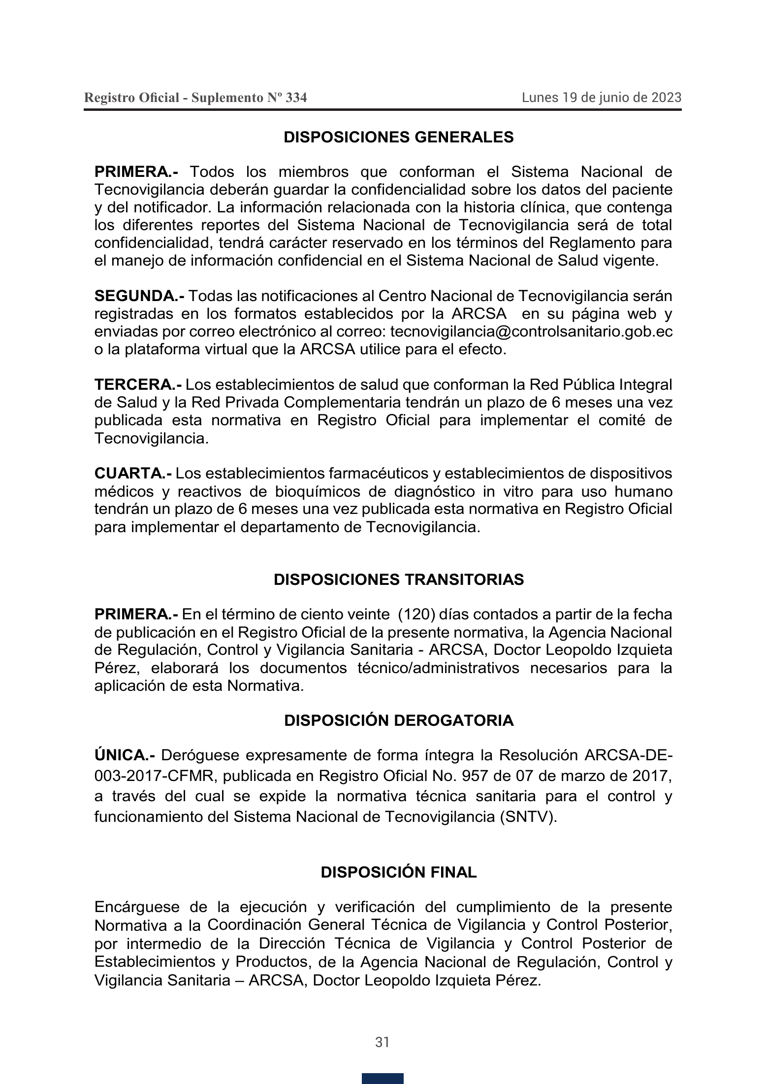 ARCSA-DE-2023-016-AKRG — complete original official PDF page 31; source image governs.