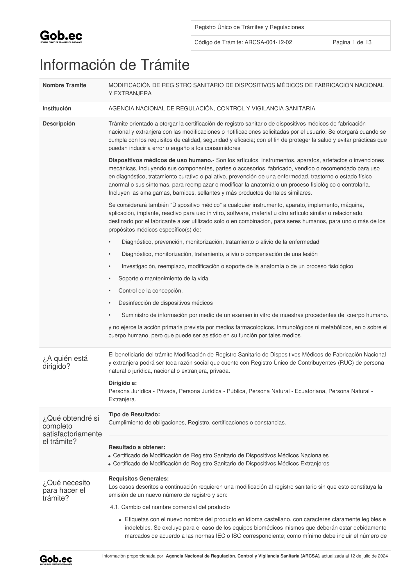 Gob.ec ARCSA-004-12-02 signed service export — original PDF physical page 1