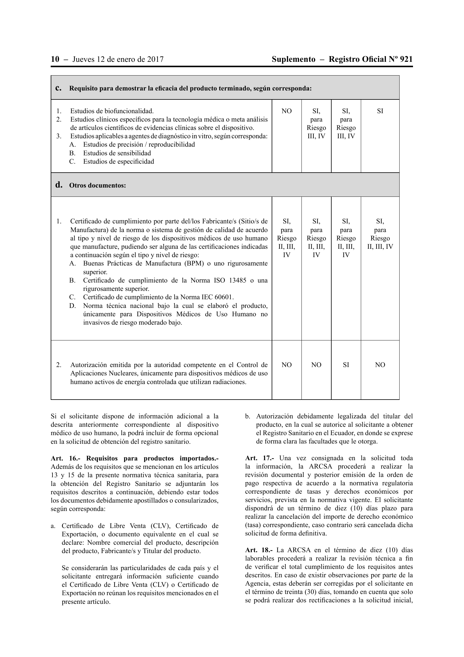 ARCSA-DE-026-2016-YMIH — complete original official PDF page 10; source image governs.