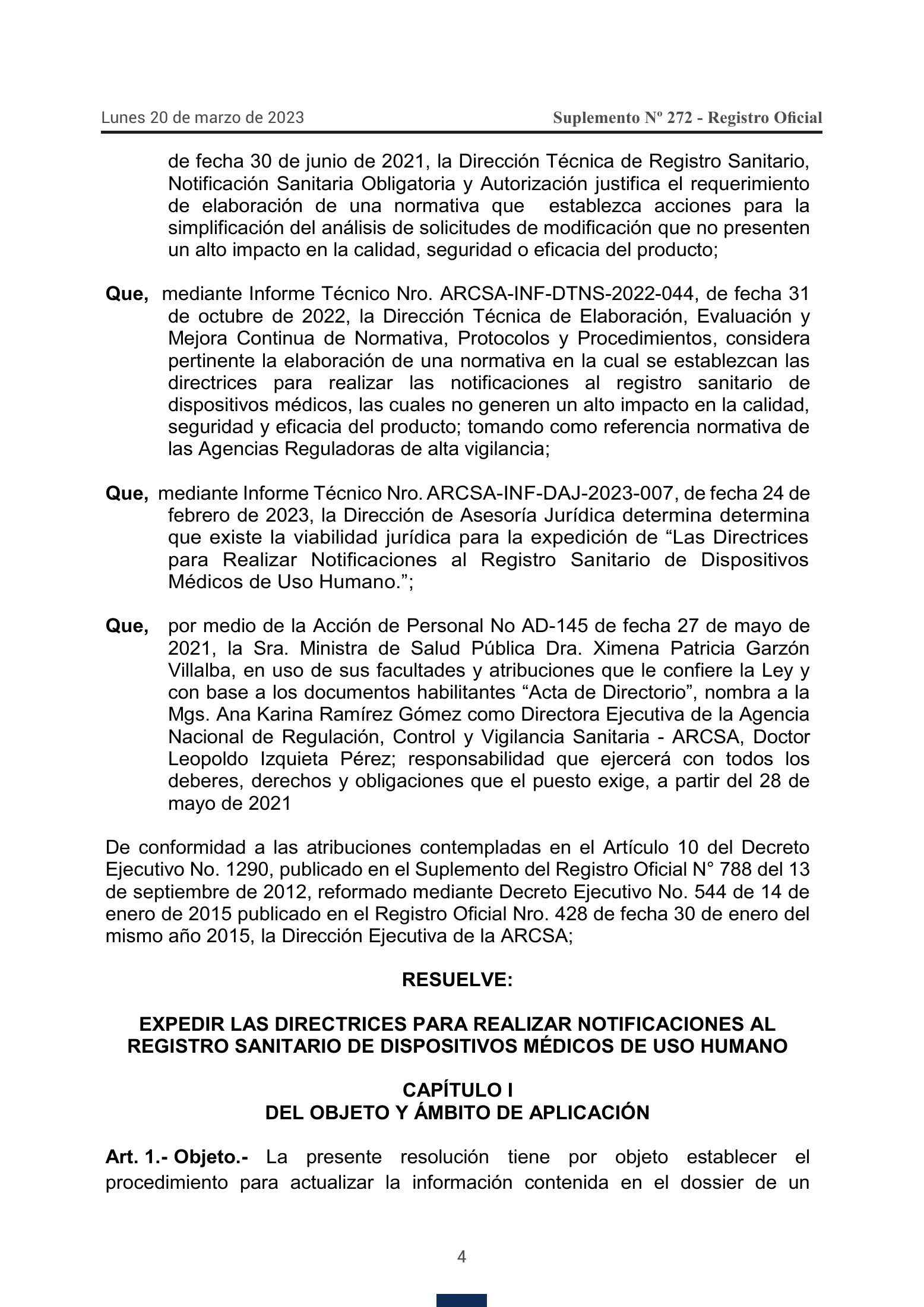ARCSA-DE-2023-005-AKRG — official Gazette272 original — complete original official PDF page 4; source image governs.