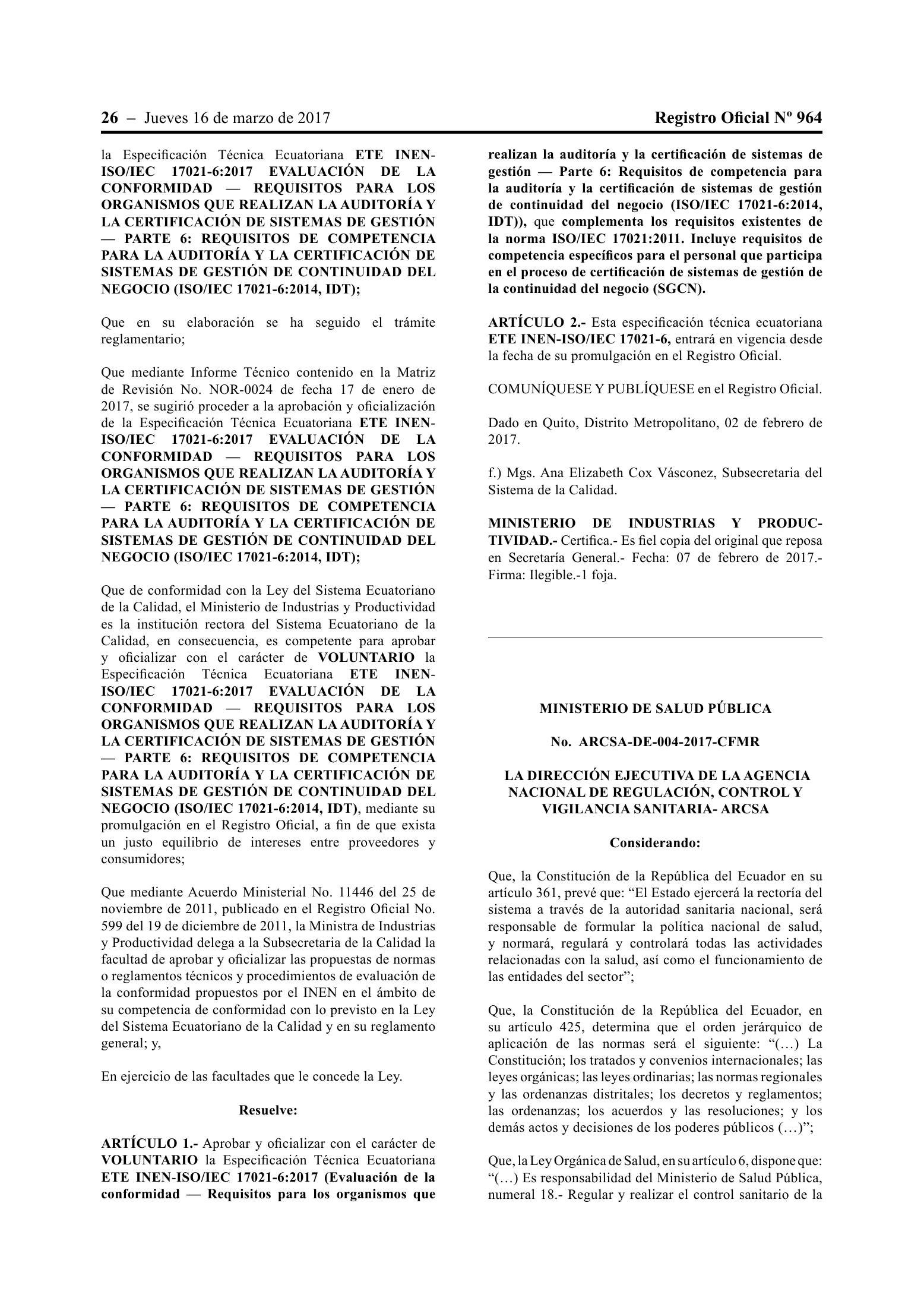 ARCSA-DE-004-2017-CFMR — complete original official PDF page 26; source image governs.
