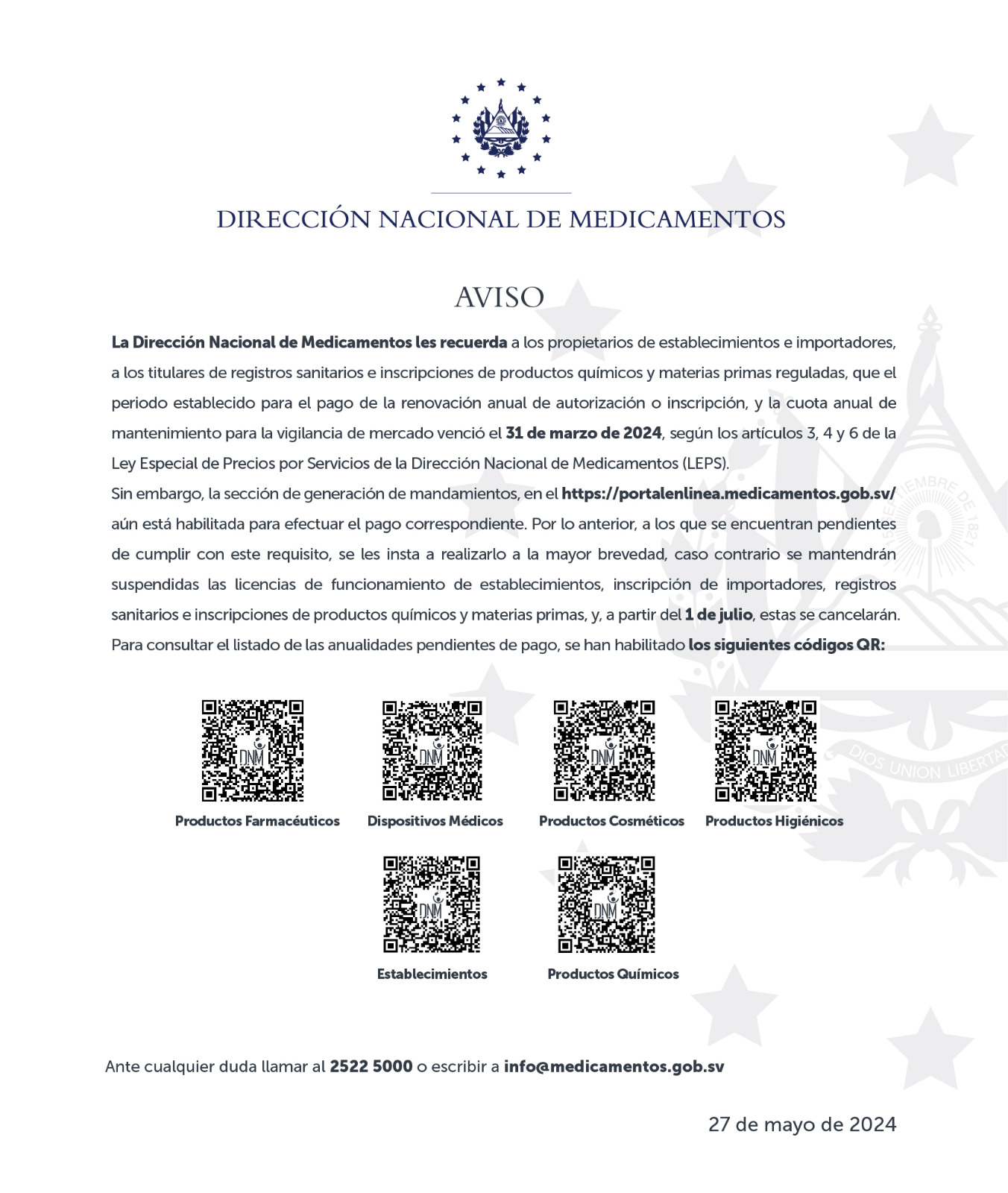 Complete official single-image notice