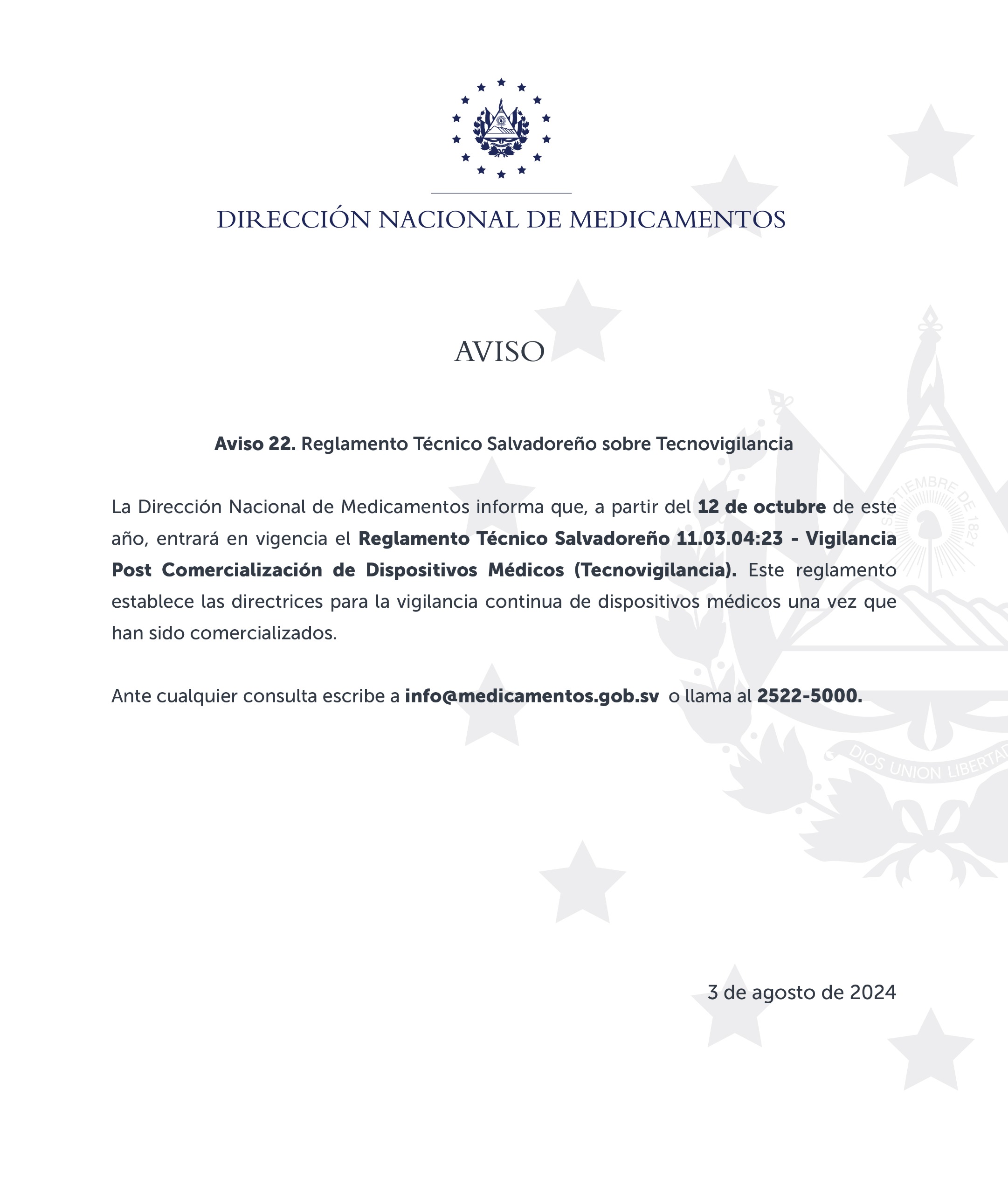 Complete official single-image notice
