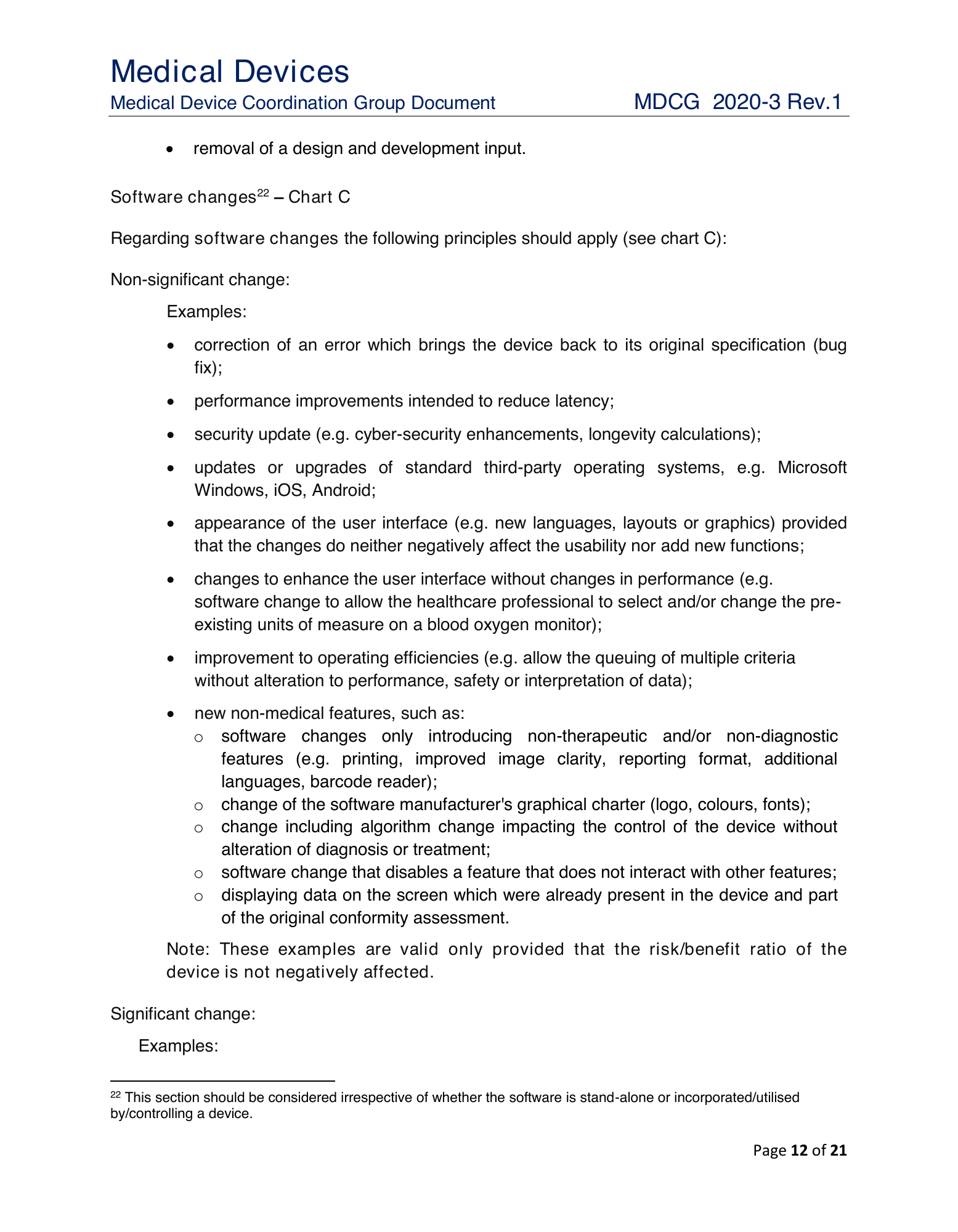 MDCG 2020-3 Rev.1 — original physical PDF page 12; complete page layout, tables, screenshots and footnotes retained.
