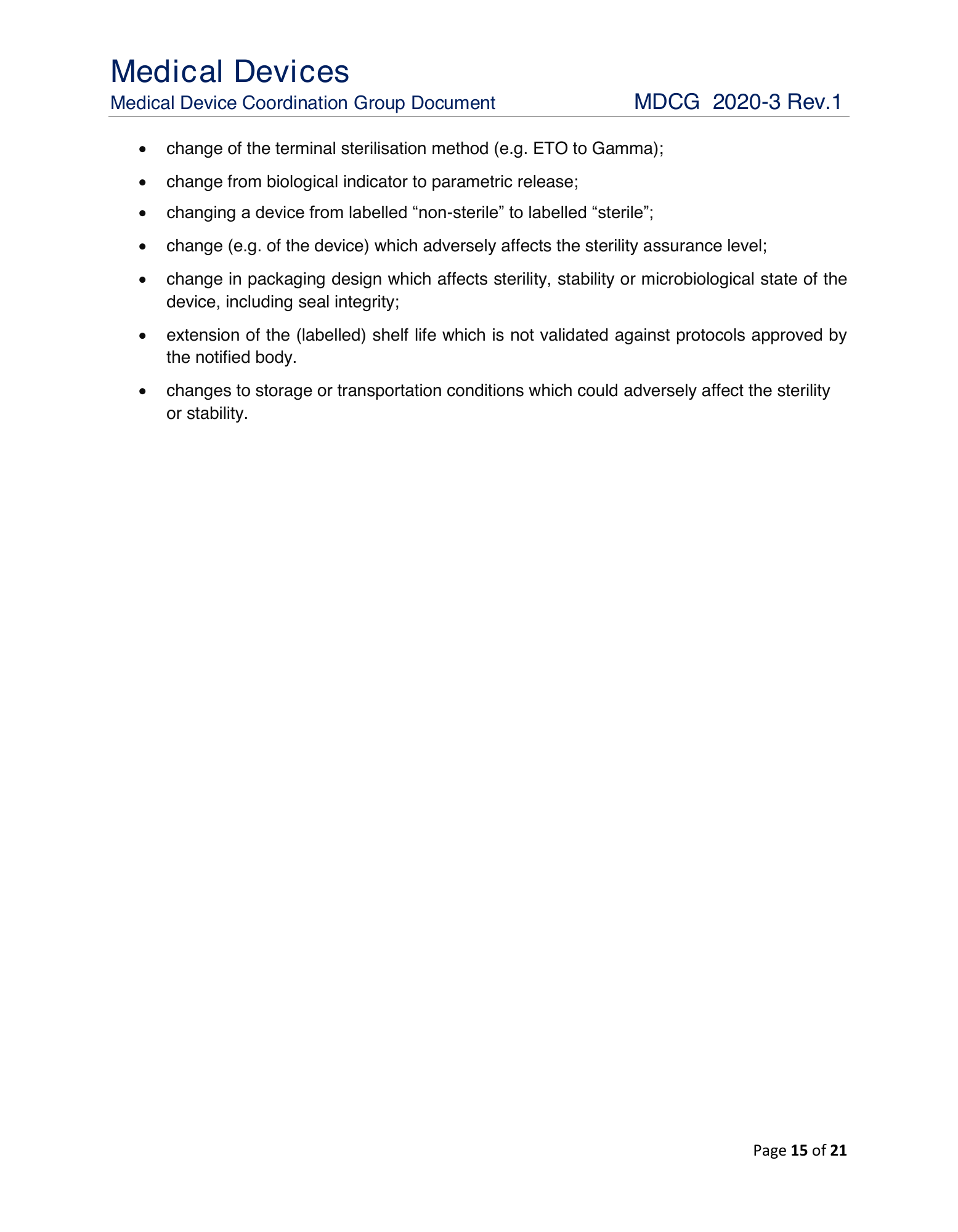 MDCG 2020-3 Rev.1 — original physical PDF page 15; complete page layout, tables, screenshots and footnotes retained.