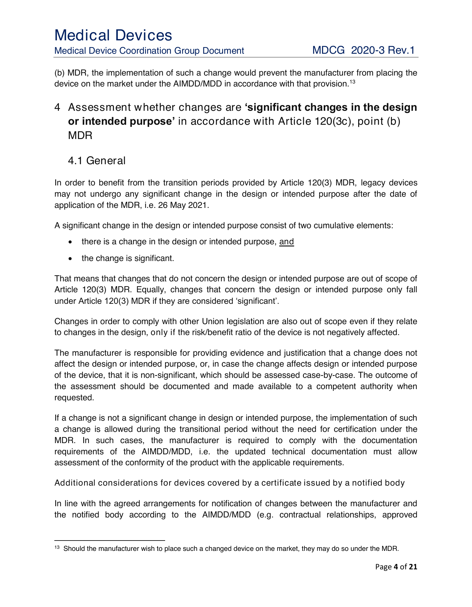 MDCG 2020-3 Rev.1 — original physical PDF page 4; complete page layout, tables, screenshots and footnotes retained.