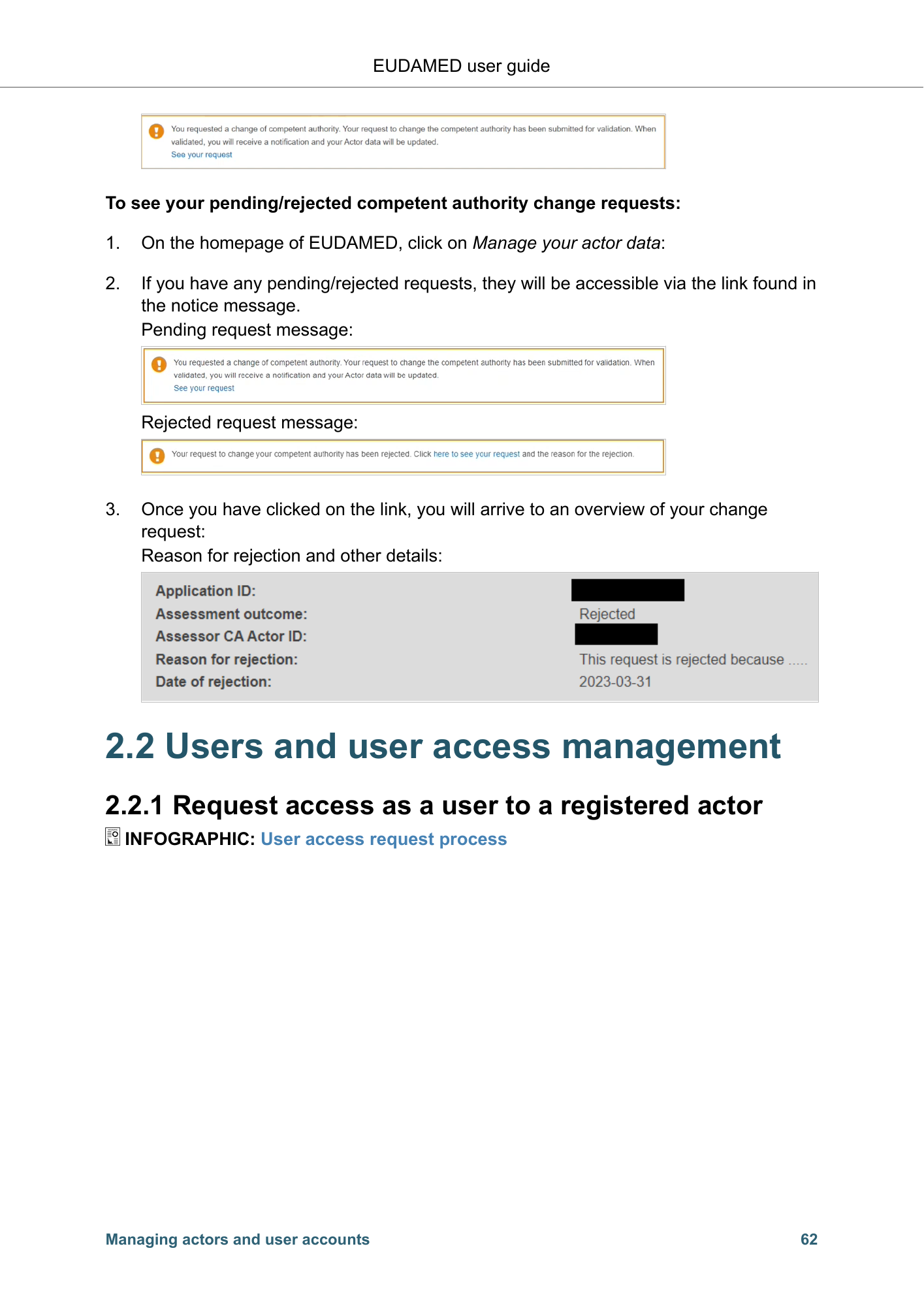 EUDAMED user guide — Production v2.27.0 (2026) — original physical PDF page 65; complete page layout, tables, screenshots and footnotes retained.