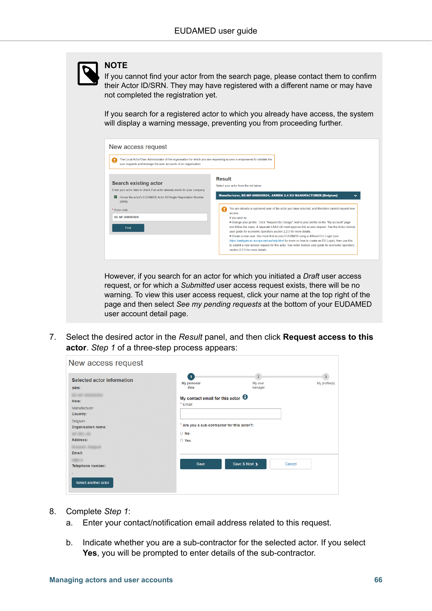 EUDAMED user guide — Production v2.27.0 (2026) — original physical PDF page 69; complete page layout, tables, screenshots and footnotes retained.