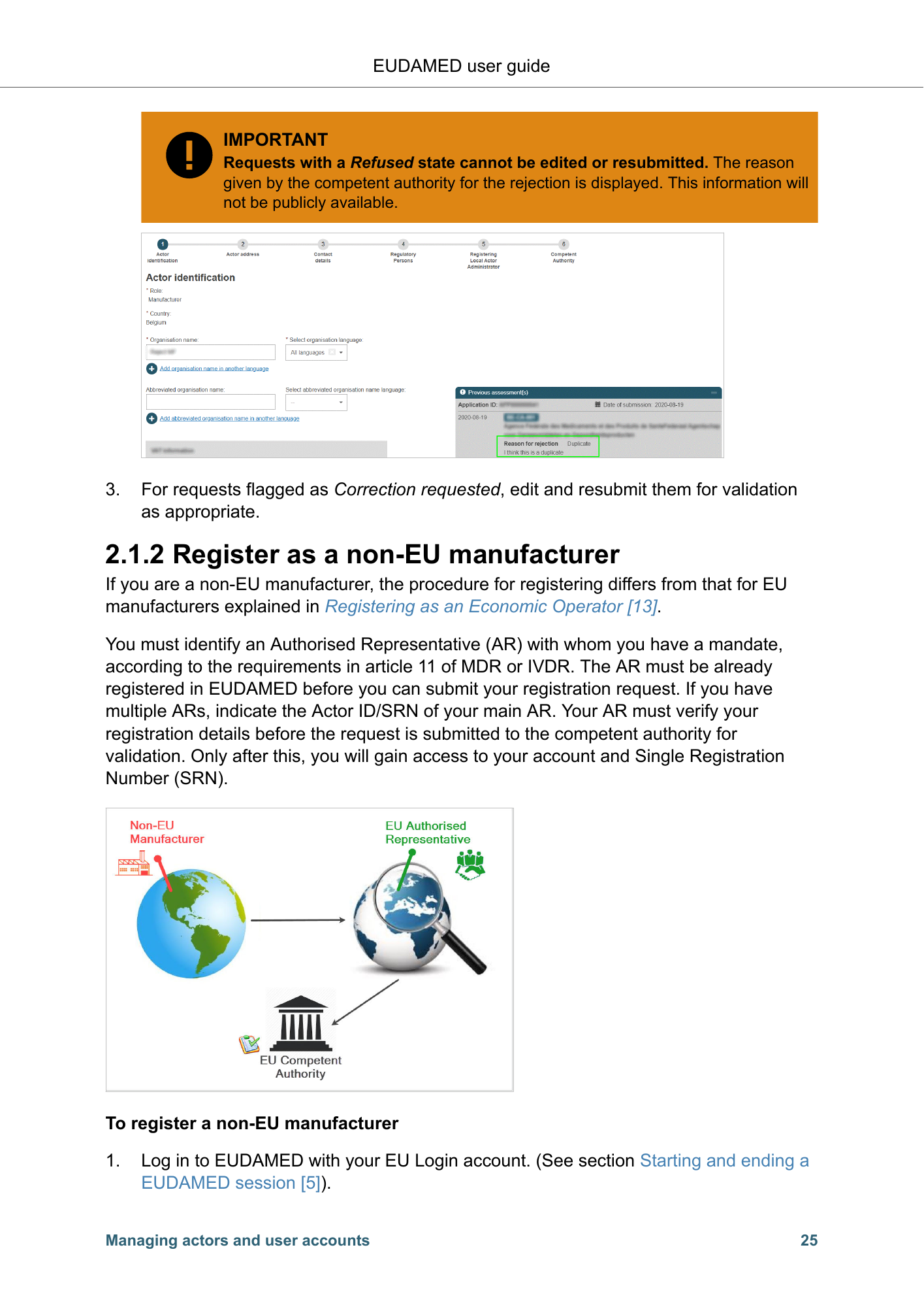 EUDAMED user guide — Production v2.27.0 (2026) — original physical PDF page 28; complete page layout, tables, screenshots and footnotes retained.