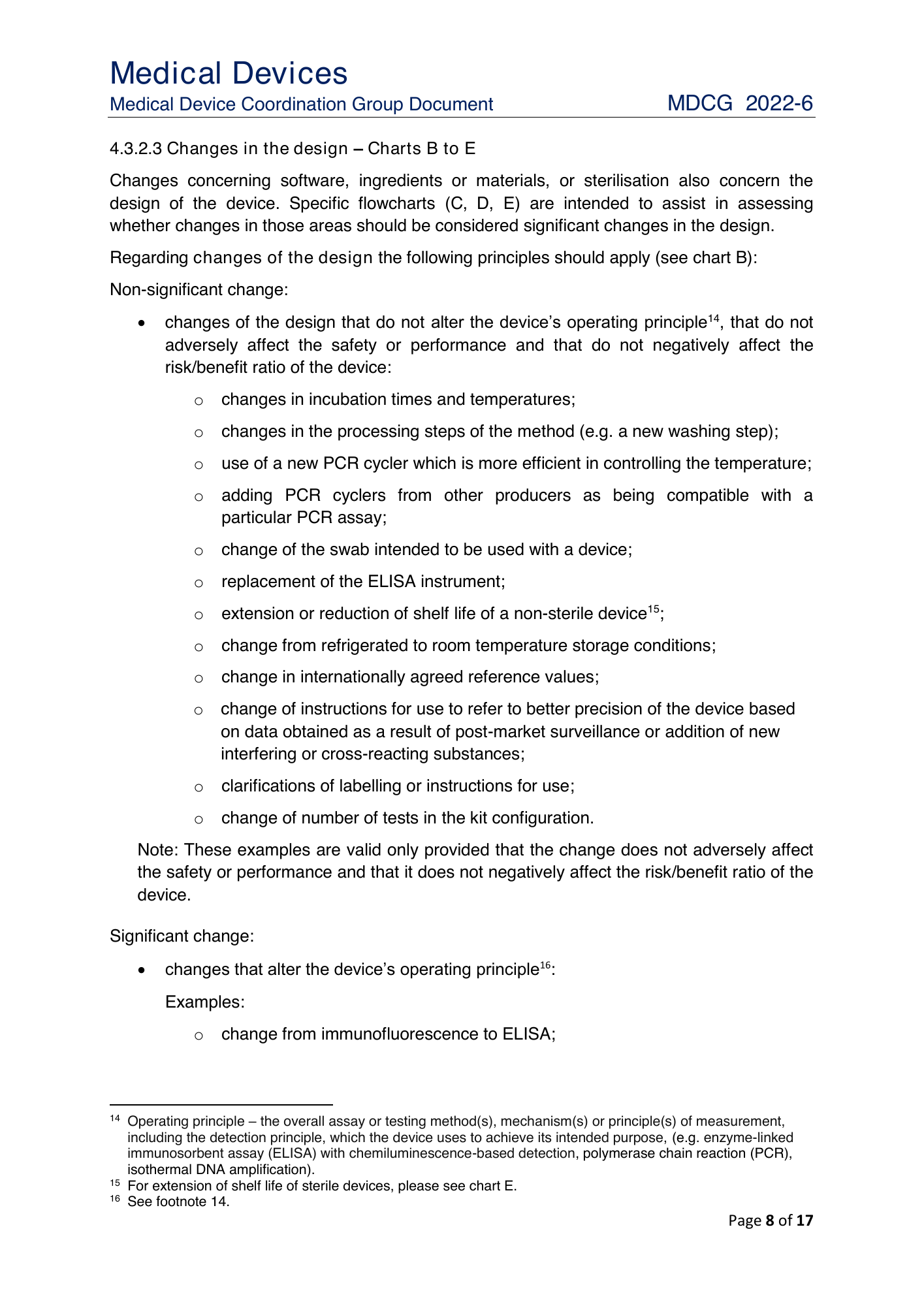 MDCG 2022-6 — original physical PDF page 8; complete page layout, tables, screenshots and footnotes retained.