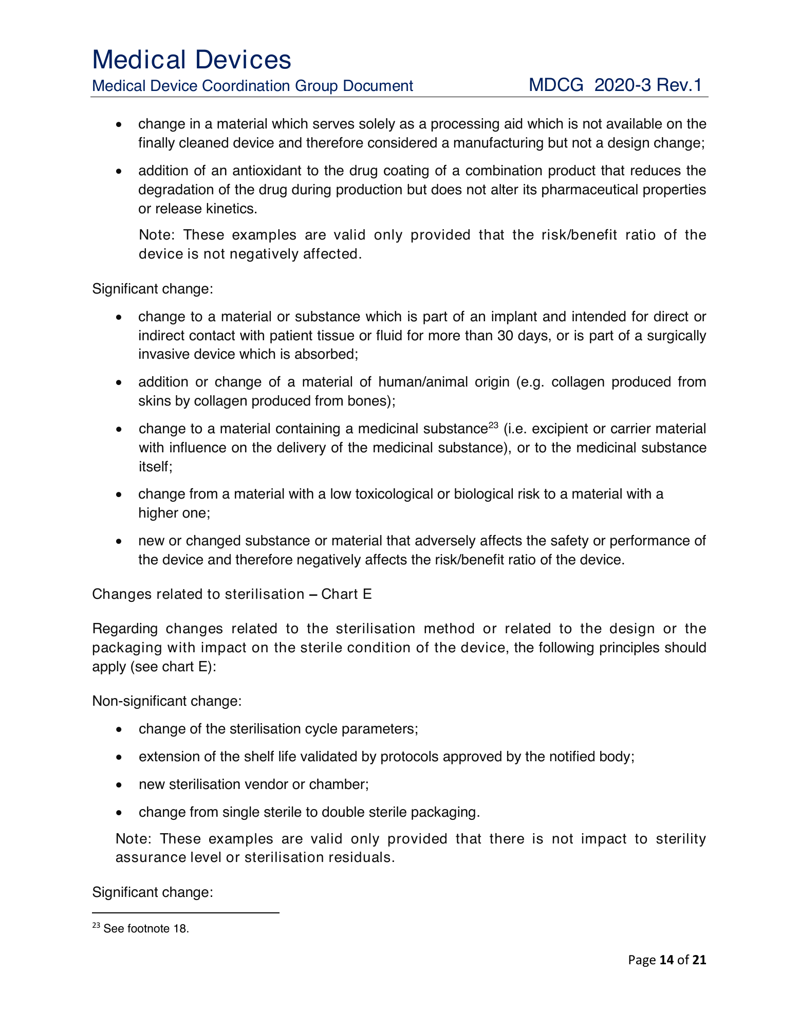 MDCG 2020-3 Rev.1 — original physical PDF page 14; complete page layout, tables, screenshots and footnotes retained.