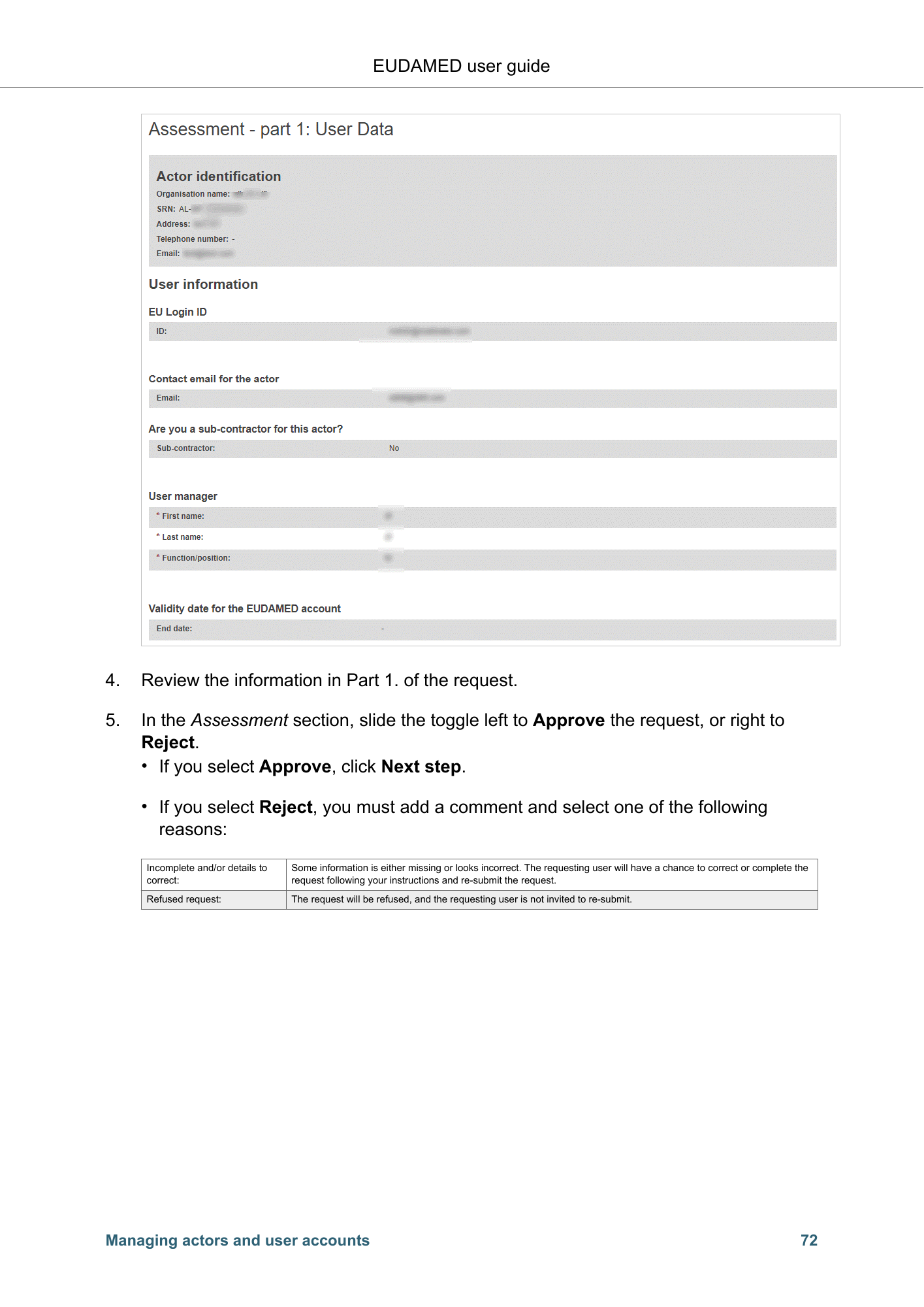 EUDAMED user guide — Production v2.27.0 (2026) — original physical PDF page 75; complete page layout, tables, screenshots and footnotes retained.