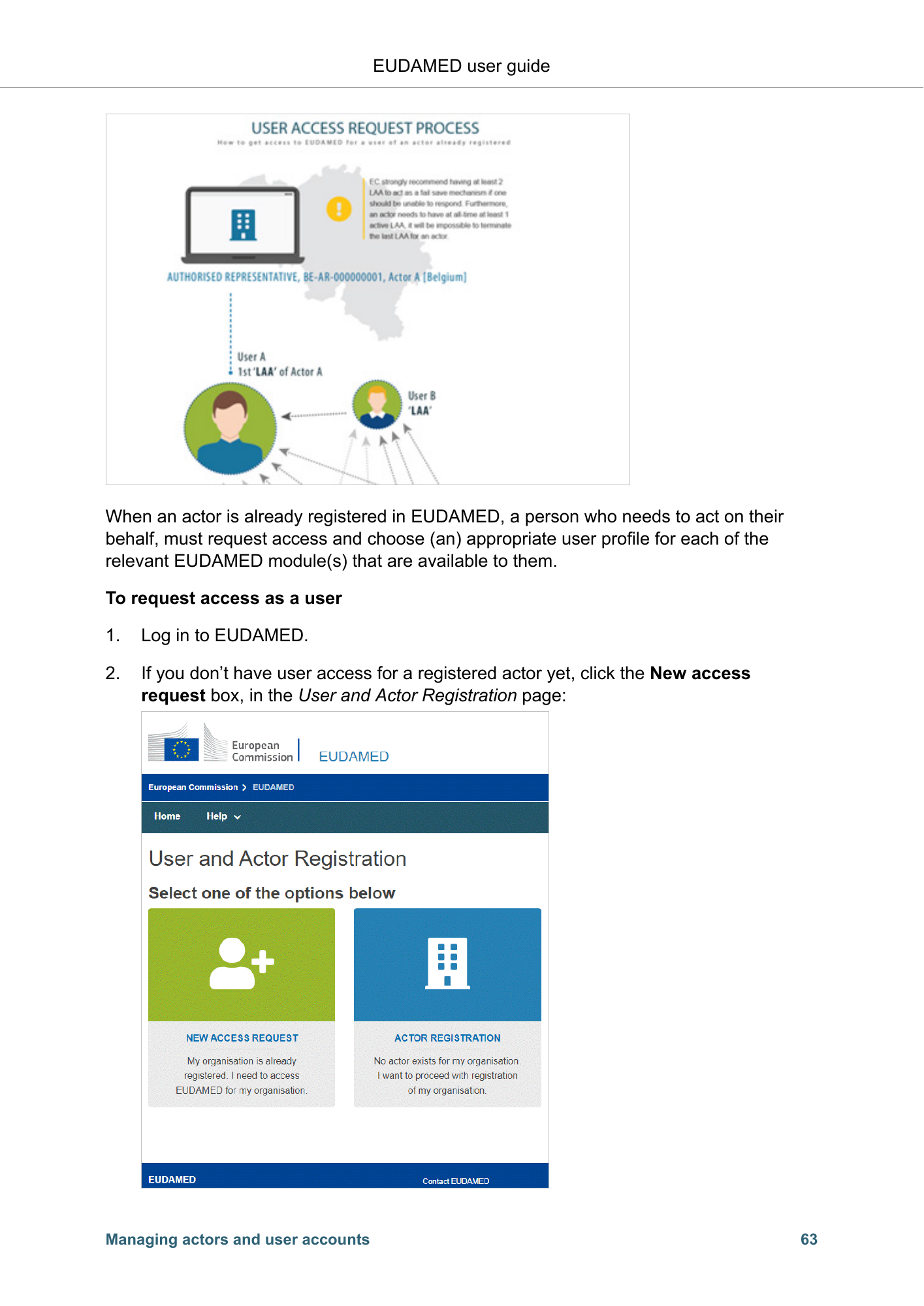 EUDAMED user guide — Production v2.27.0 (2026) — original physical PDF page 66; complete page layout, tables, screenshots and footnotes retained.