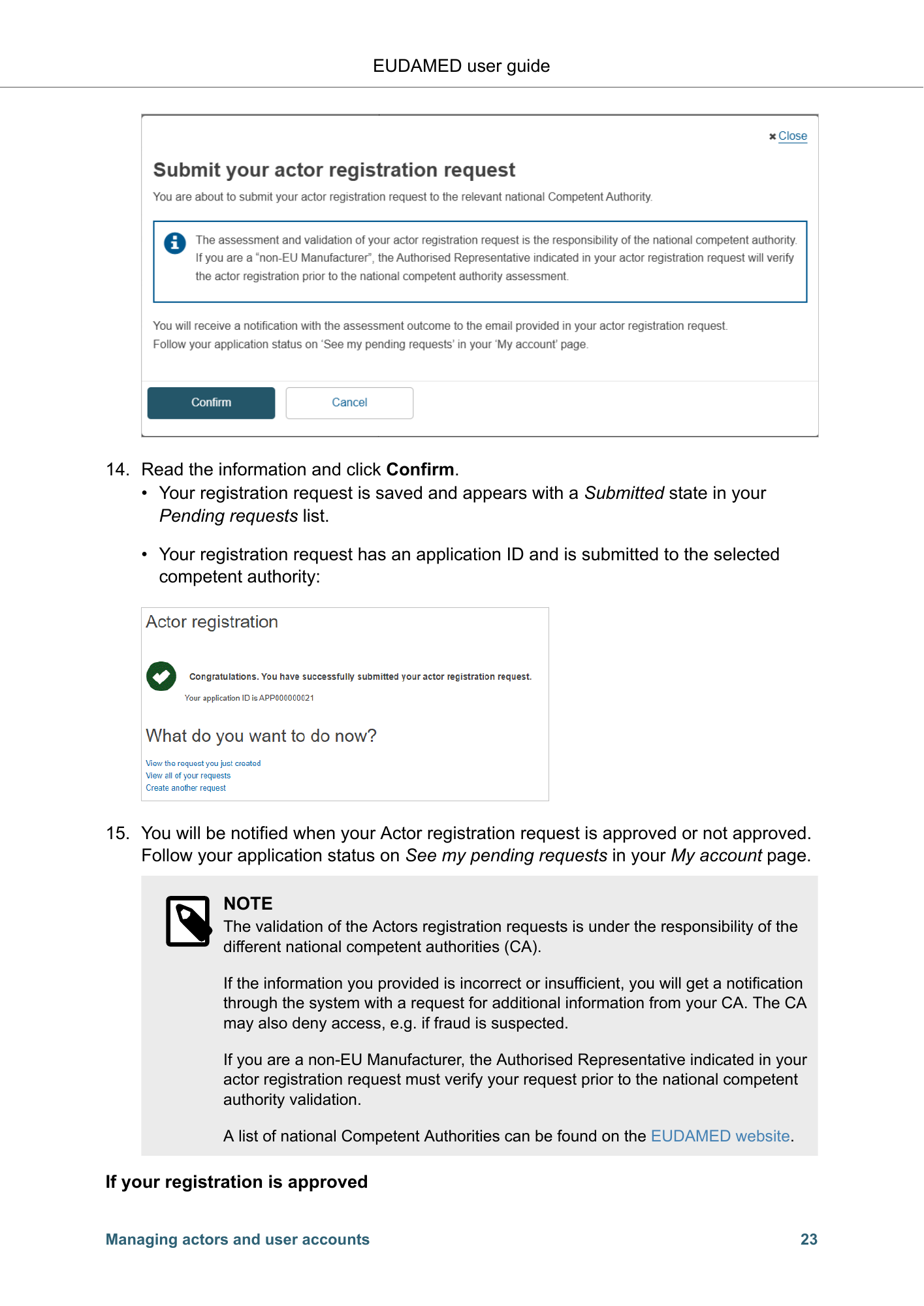 EUDAMED user guide — Production v2.27.0 (2026) — original physical PDF page 26; complete page layout, tables, screenshots and footnotes retained.