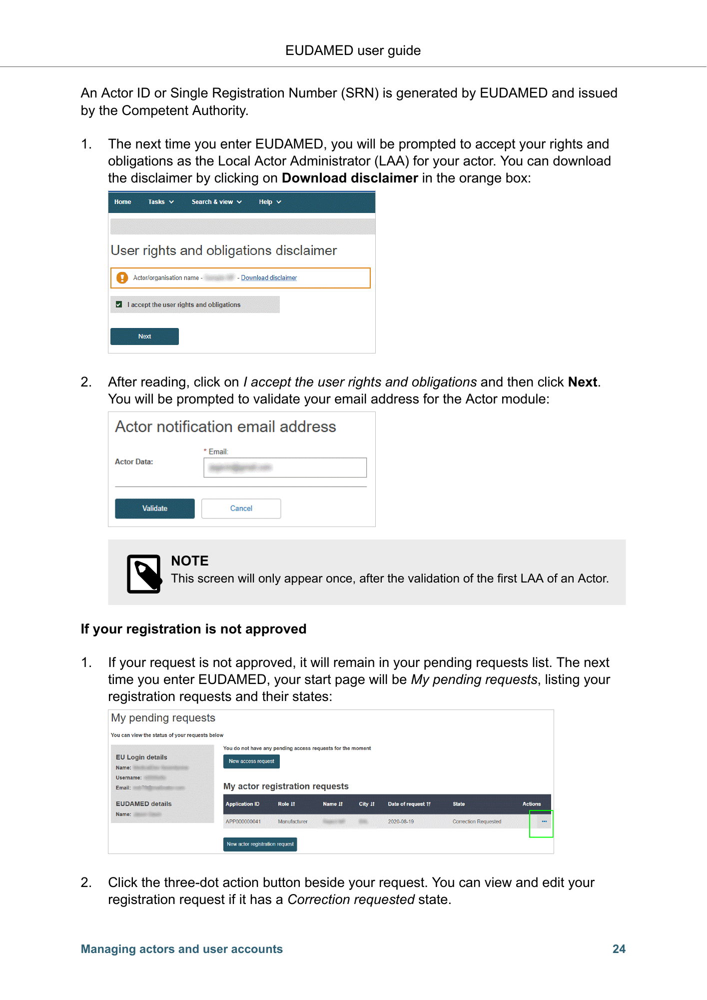 EUDAMED user guide — Production v2.27.0 (2026) — original physical PDF page 27; complete page layout, tables, screenshots and footnotes retained.