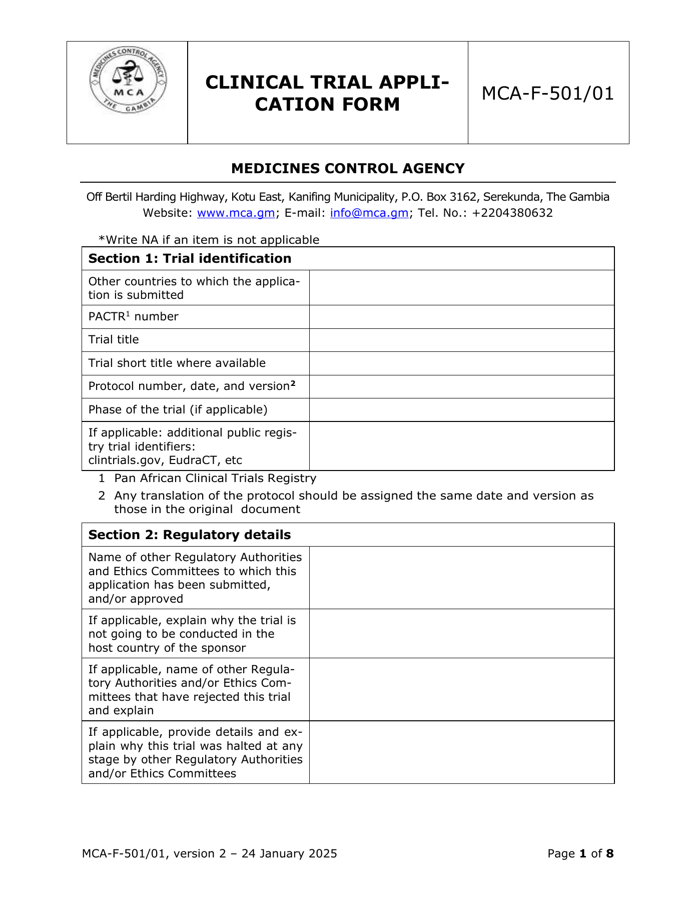 Original PDF page 1 — retained source fields, tables and layout.