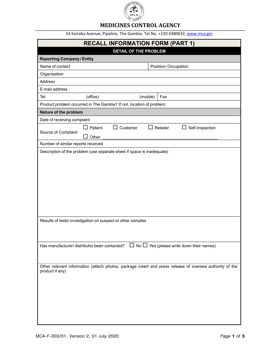 Original PDF page 1 — retained source fields, tables and layout.