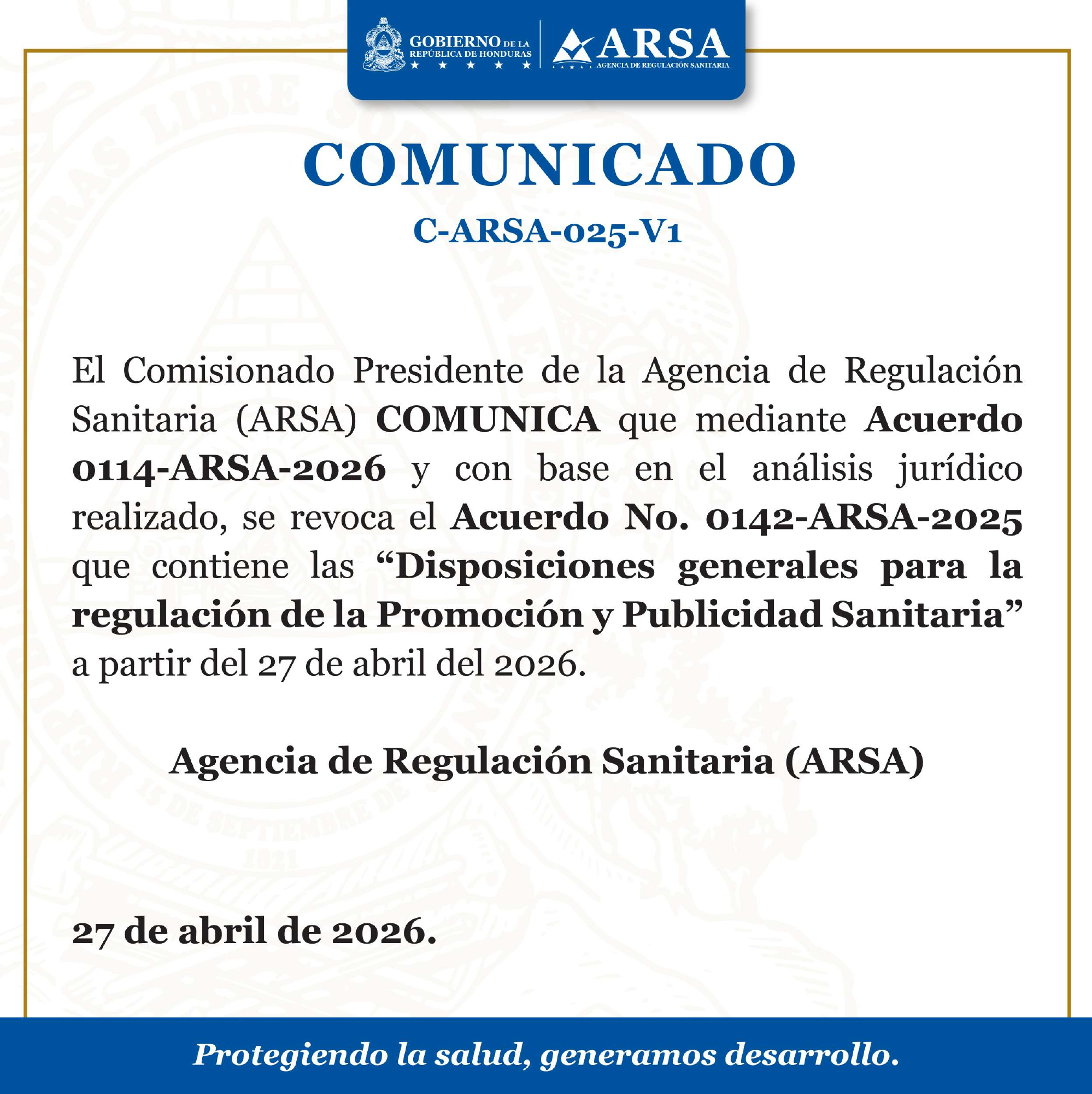 C-ARSA-025-V1 — official PDF page 1; original table columns, symbols and diagram connections