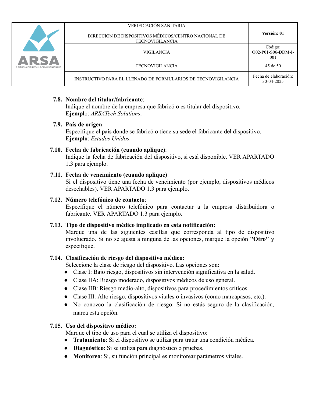 Original PDF page 45 — retained source fields, tables and layout.