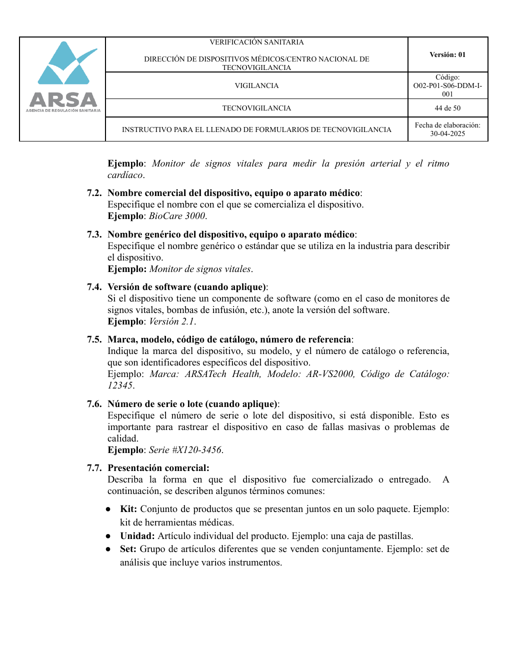 Original PDF page 44 — retained source fields, tables and layout.