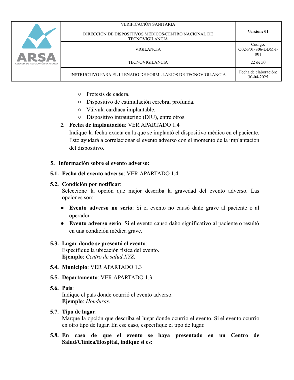 Original PDF page 22 — retained source fields, tables and layout.