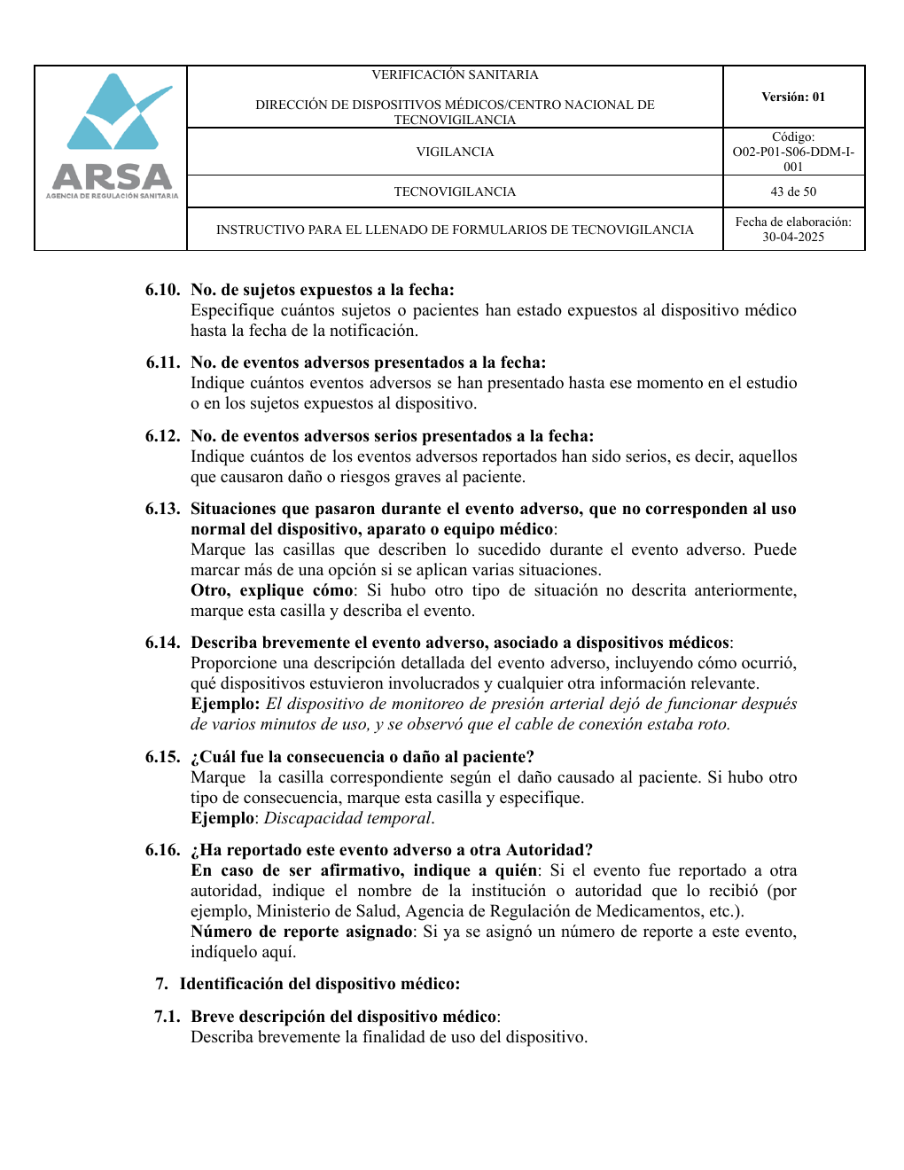 Original PDF page 43 — retained source fields, tables and layout.