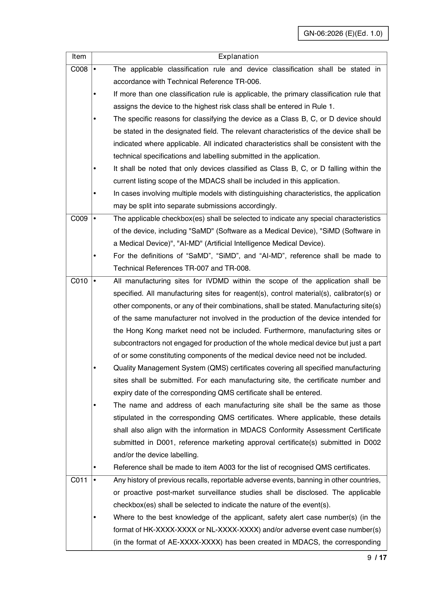 GN-06:2026(E) (Ed. 1.0) — official PDF page 14; original table columns, symbols and diagram connections