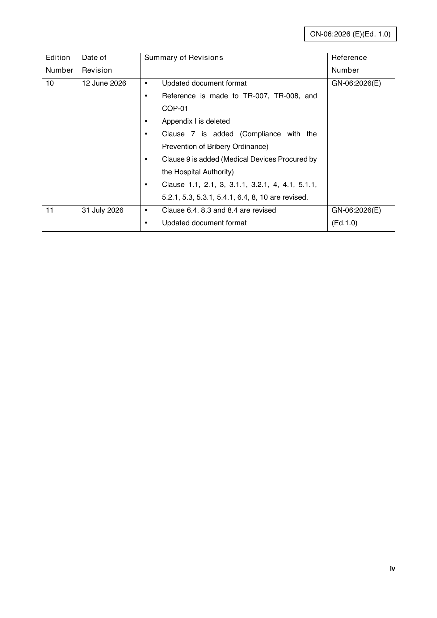 GN-06:2026(E) (Ed. 1.0) — official PDF page 4; original table columns, symbols and diagram connections