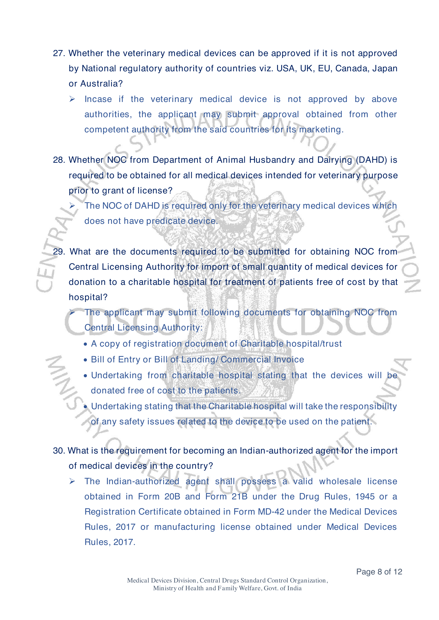 Frequently Asked Questions on Medical Devices Rules 2017 — official portal compilation — official PDF physical page 46