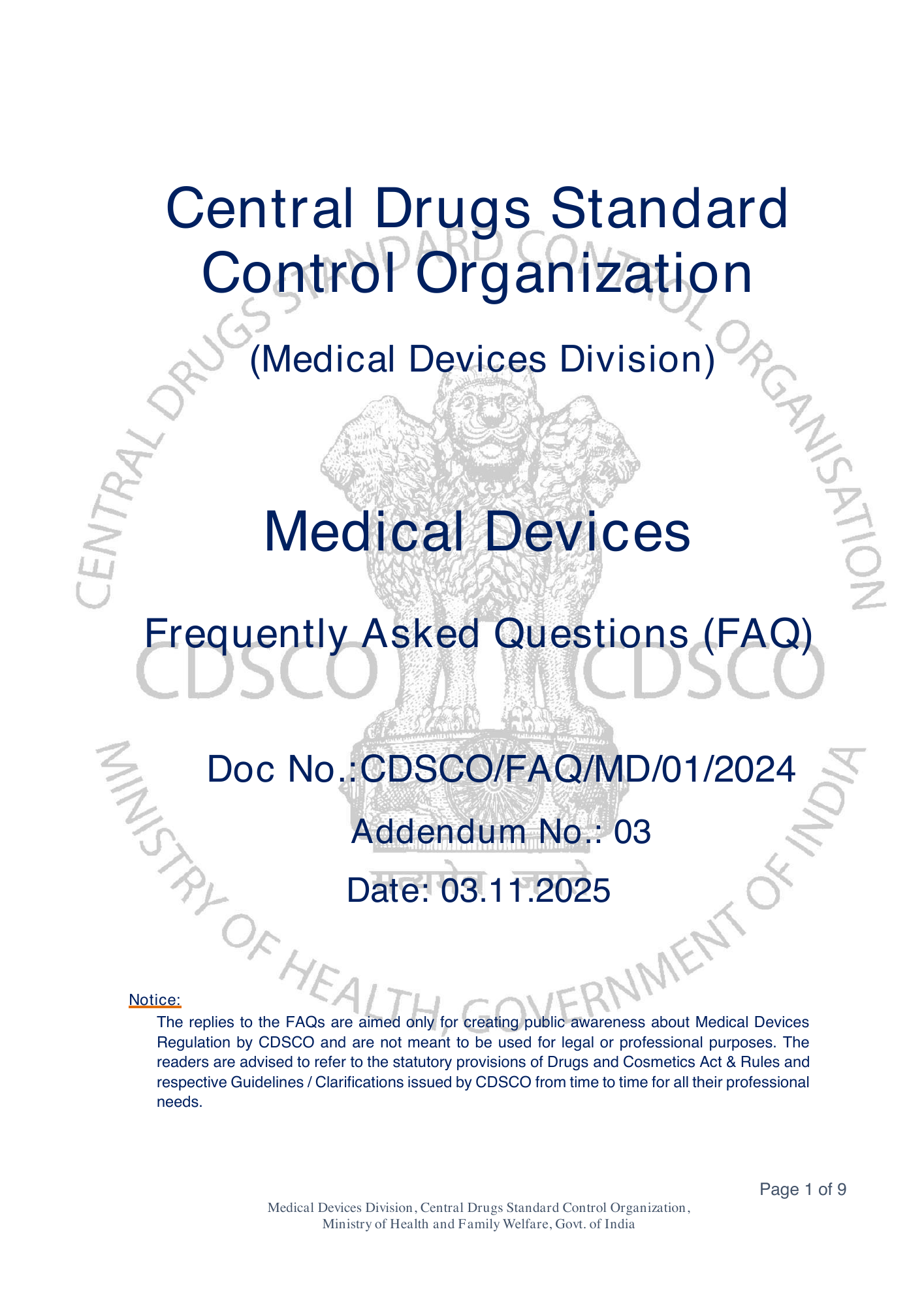 Frequently Asked Questions on Medical Devices Rules 2017 — official portal compilation — official PDF physical page 51